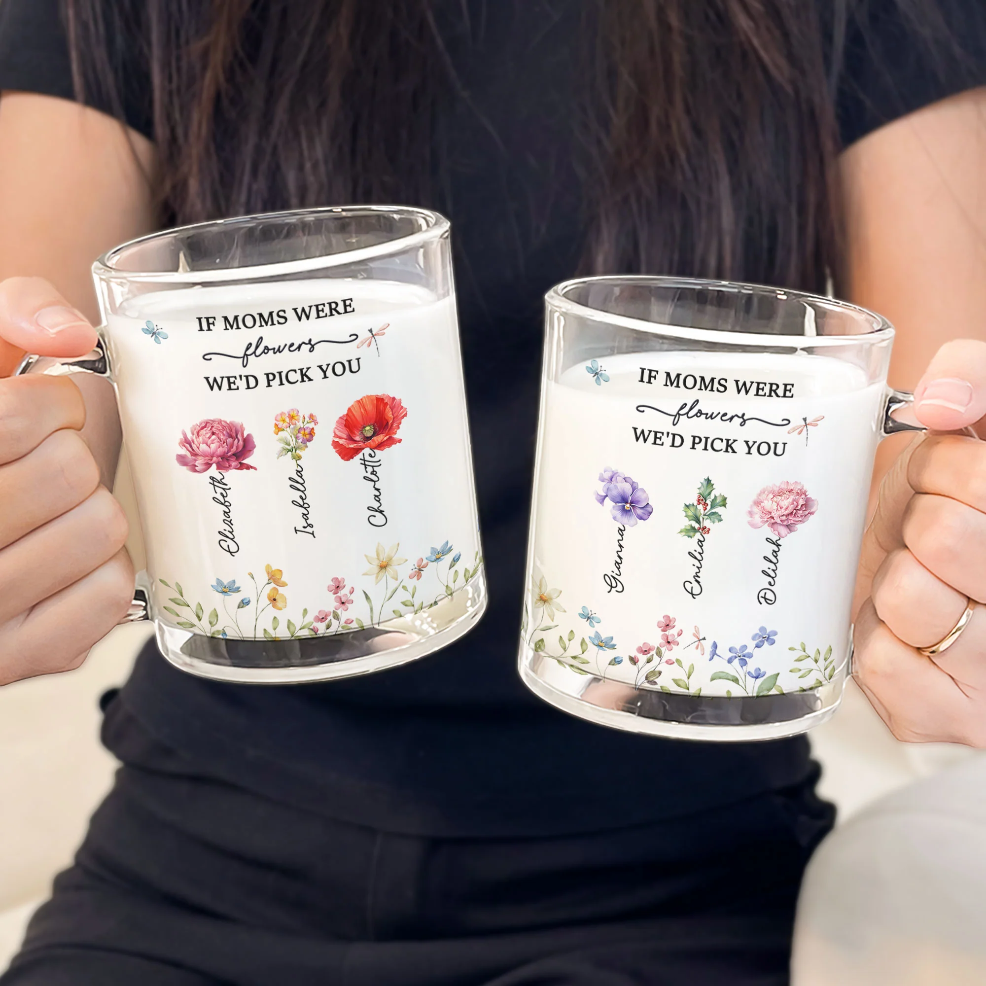 Glass Mug Gift For Mom Grandma Daughter Sister Friend - Personalized Glass Mug - Image 3