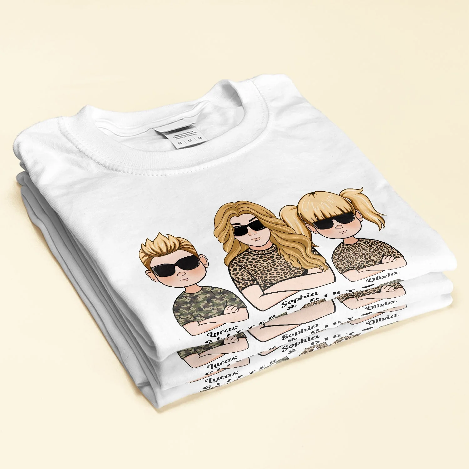 Glitter And Dirt Mama Of Both - Personalized Shirt - Image 2