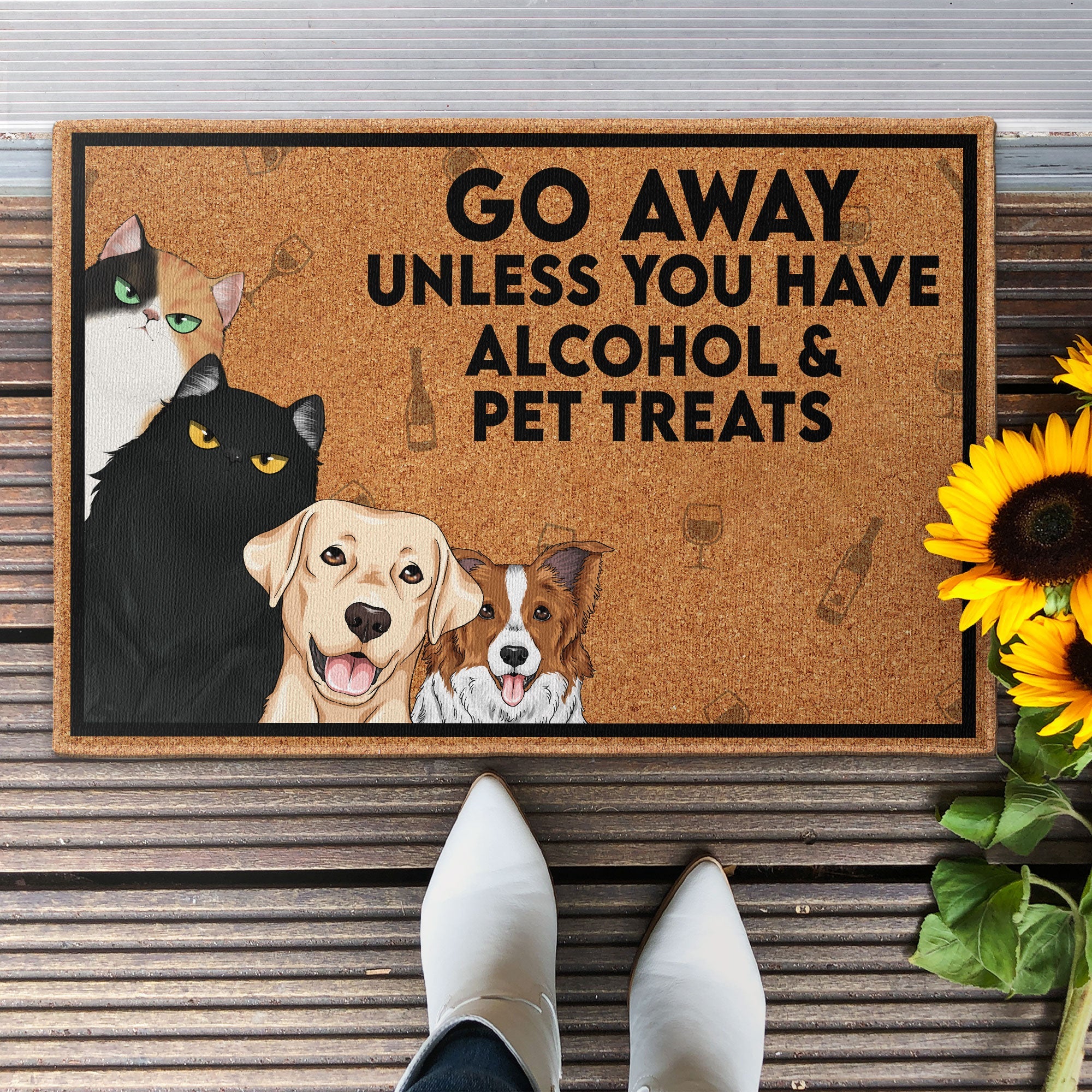 Go Away - Personalized Doormat - Image 2