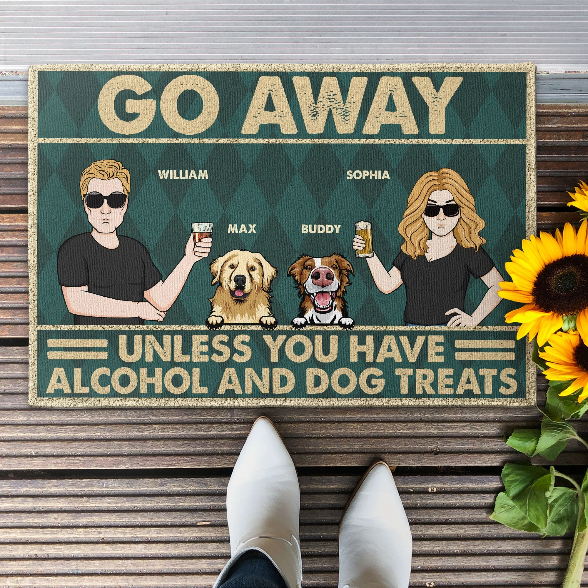 Go Away Unless You Have Alcohol  - Personalized Doormat - Image 2