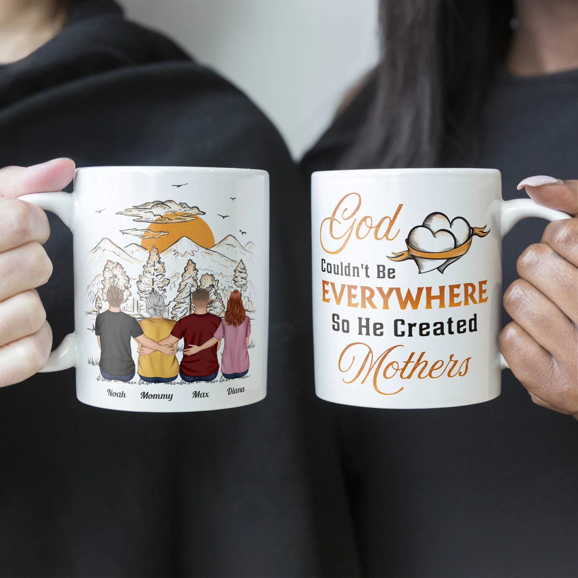 God Couldn't Be Everywhere So He Created Mothers - Personalized Mug - Image 3