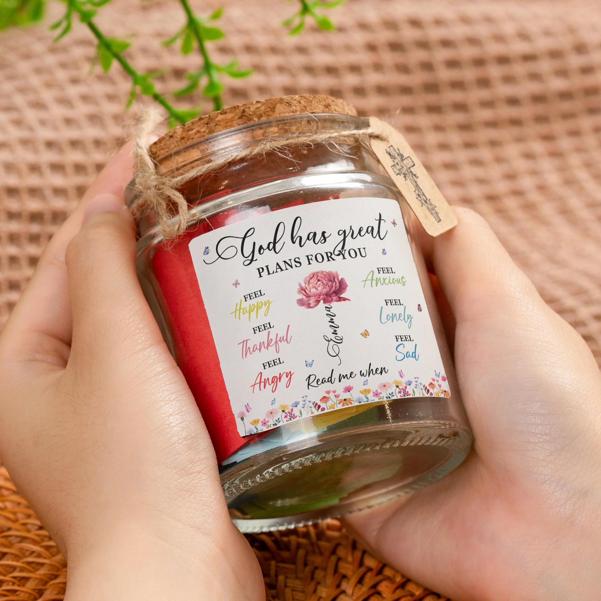God Has Great Plans For You - Personalized Bible Verse Jar - Image 2