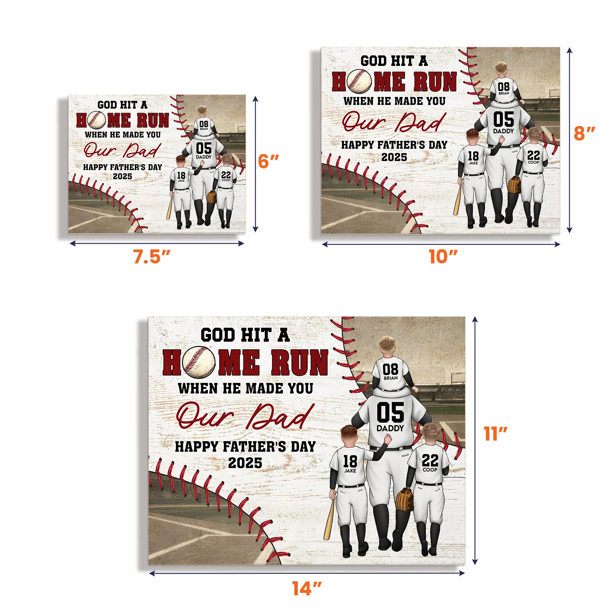 God Hit A Home Run When He Made You - Custom Wood Plaque - Image 6