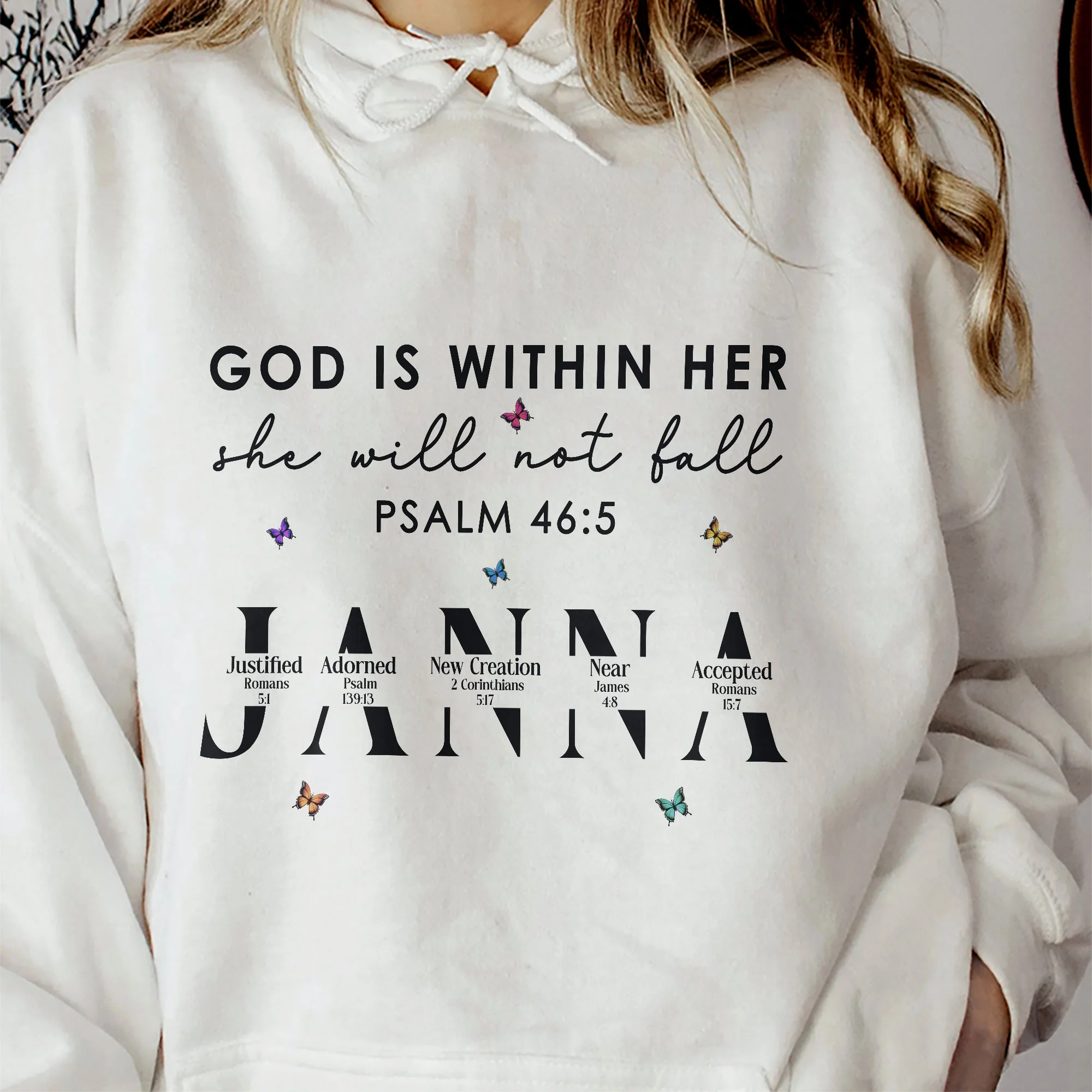 God Is Within Her She Will Not Fall With Name Letter In Bible - Personalized Shirt - Image 6