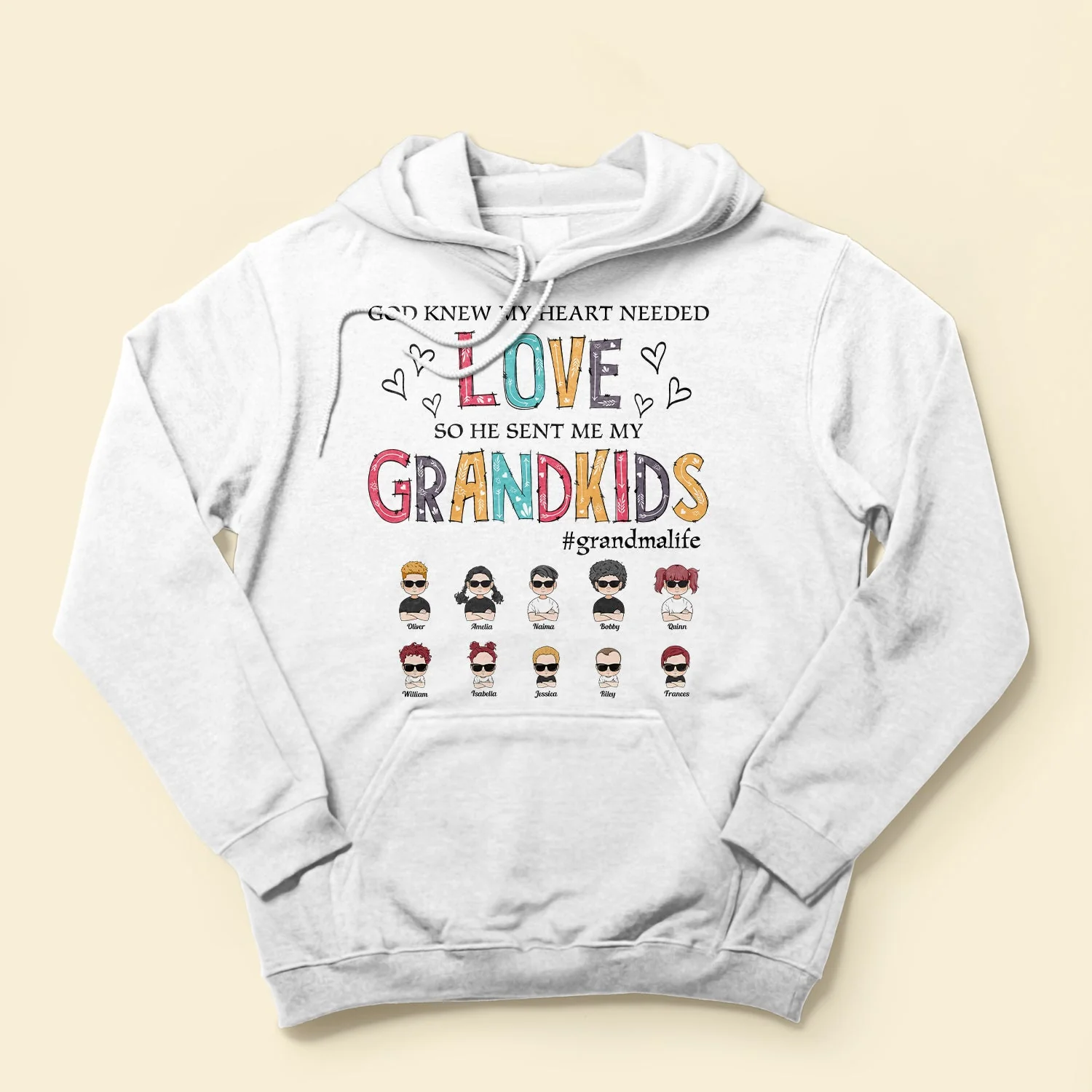 God Knew My Heart Needed Love Grandma Life - Personalized Shirt - Birthday Mother's Day Gift For Grandma, Nana, Mom, Wife - Gift From Husband - Image 4