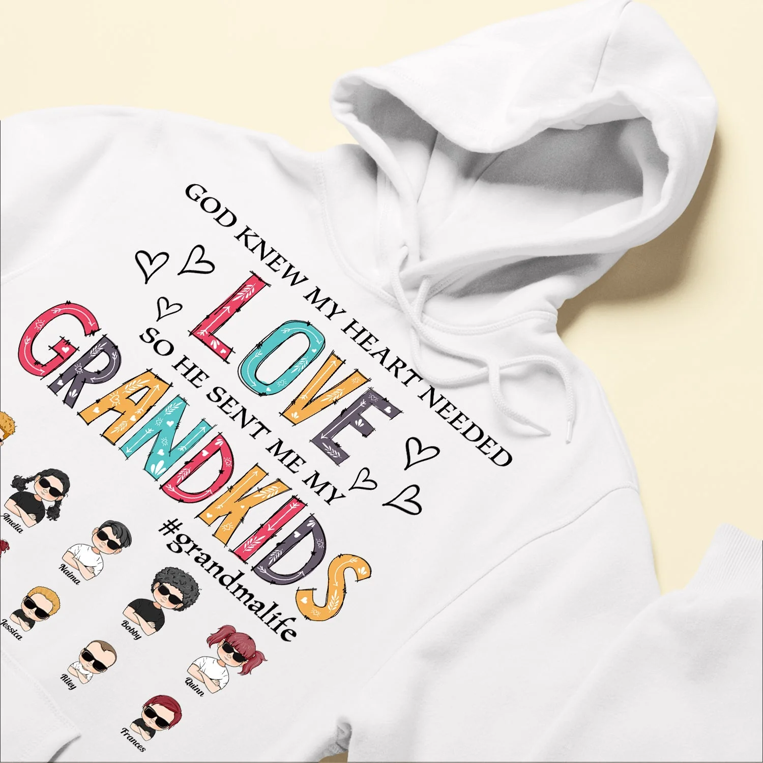 God Knew My Heart Needed Love Grandma Life - Personalized Shirt - Birthday Mother's Day Gift For Grandma, Nana, Mom, Wife - Gift From Husband - Image 6