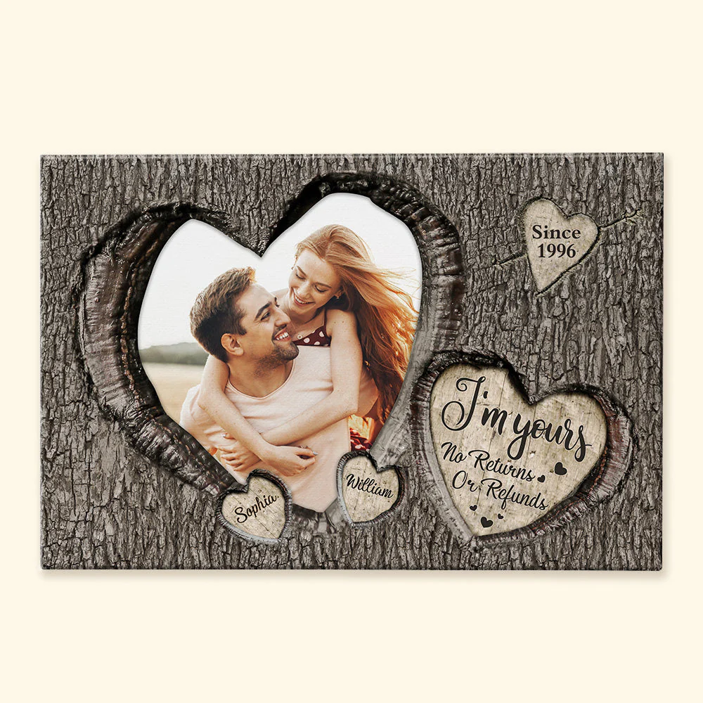 God Knew My Heart Needed You Couples - Personalized Photo Wrapped Canvas - Image 4