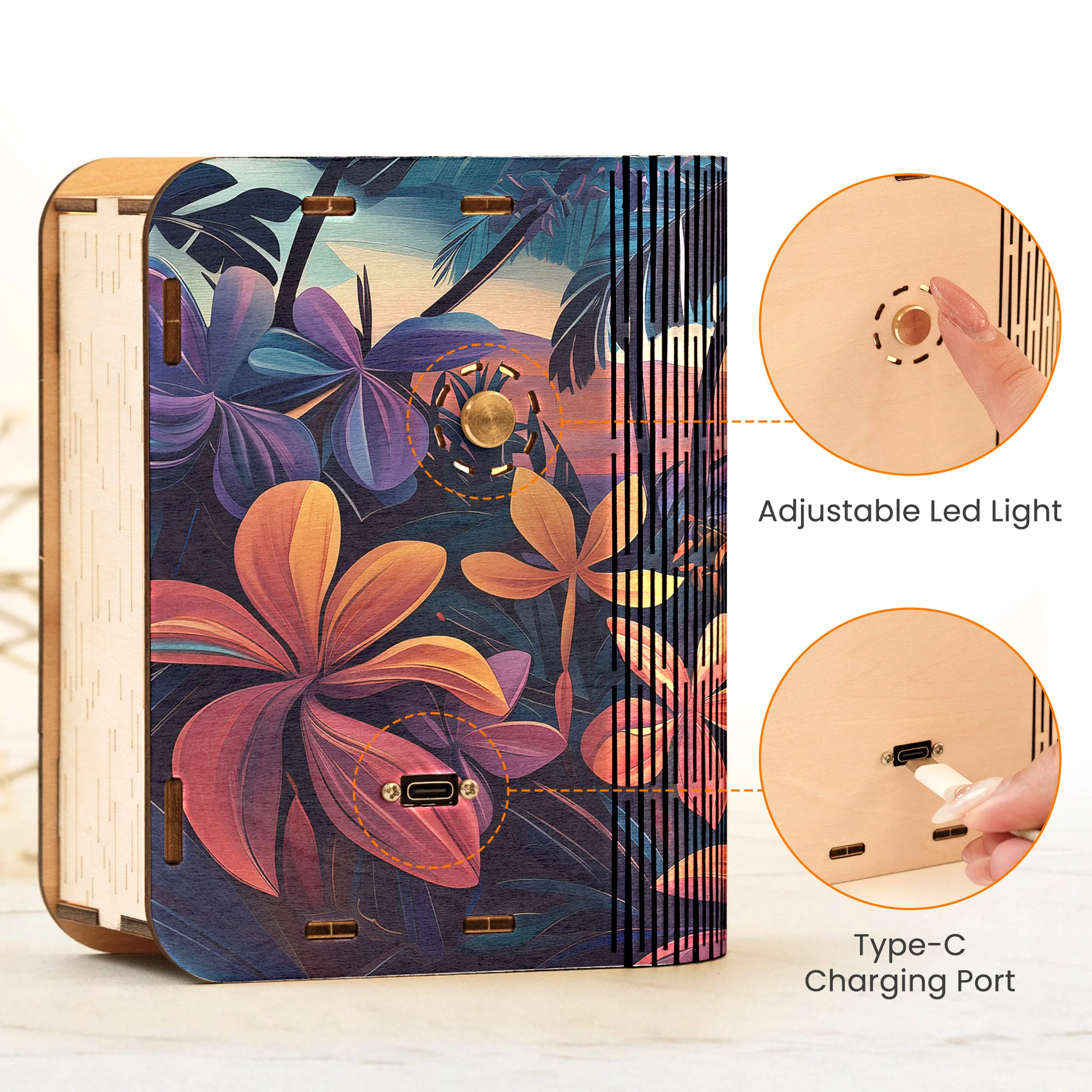 God Knew My Heart Needed You - Personalized 3D Wooden Puzzle Night Light - Image 5