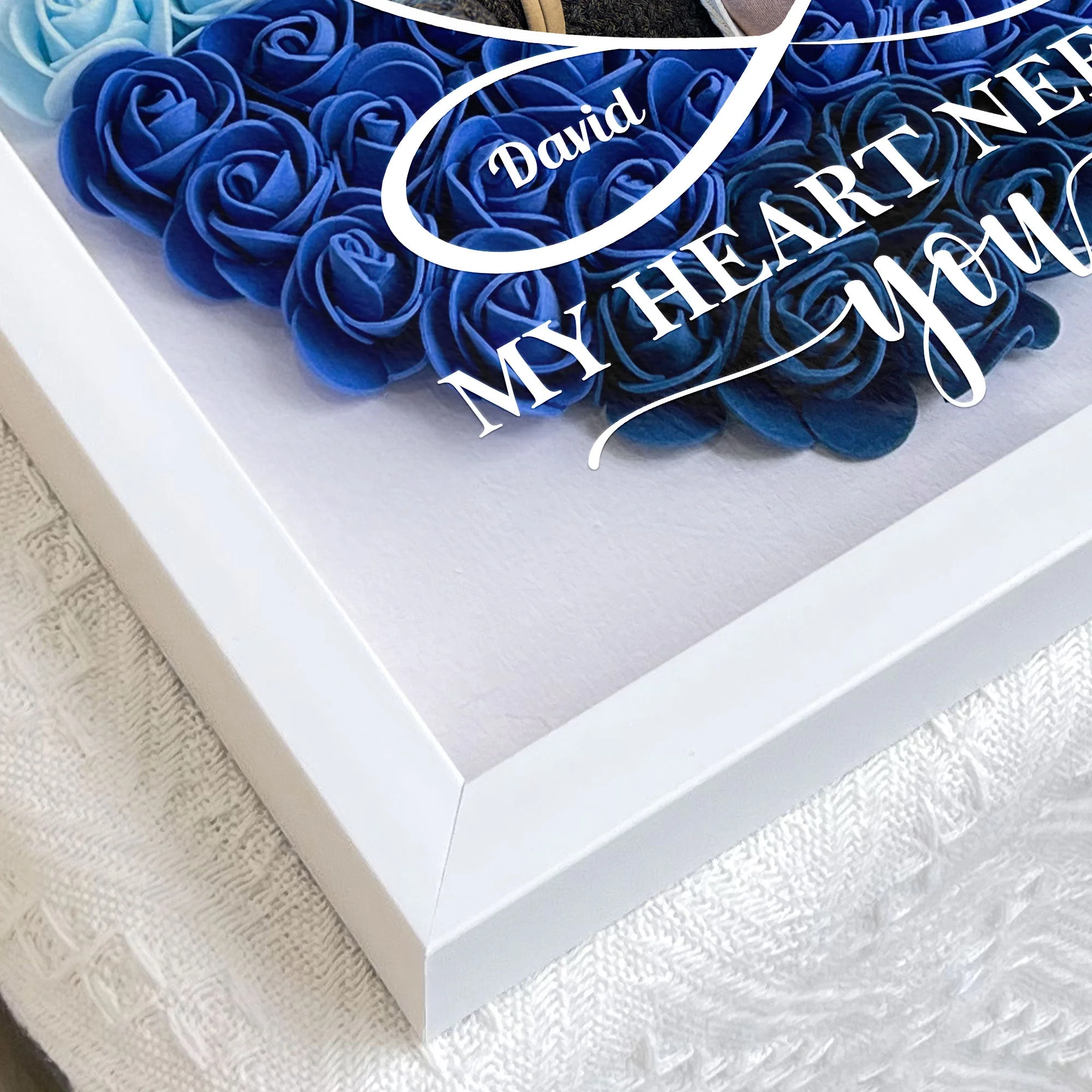 God Knew My Heart Needed You - Personalized Photo Flower Shadow Box - Image 6