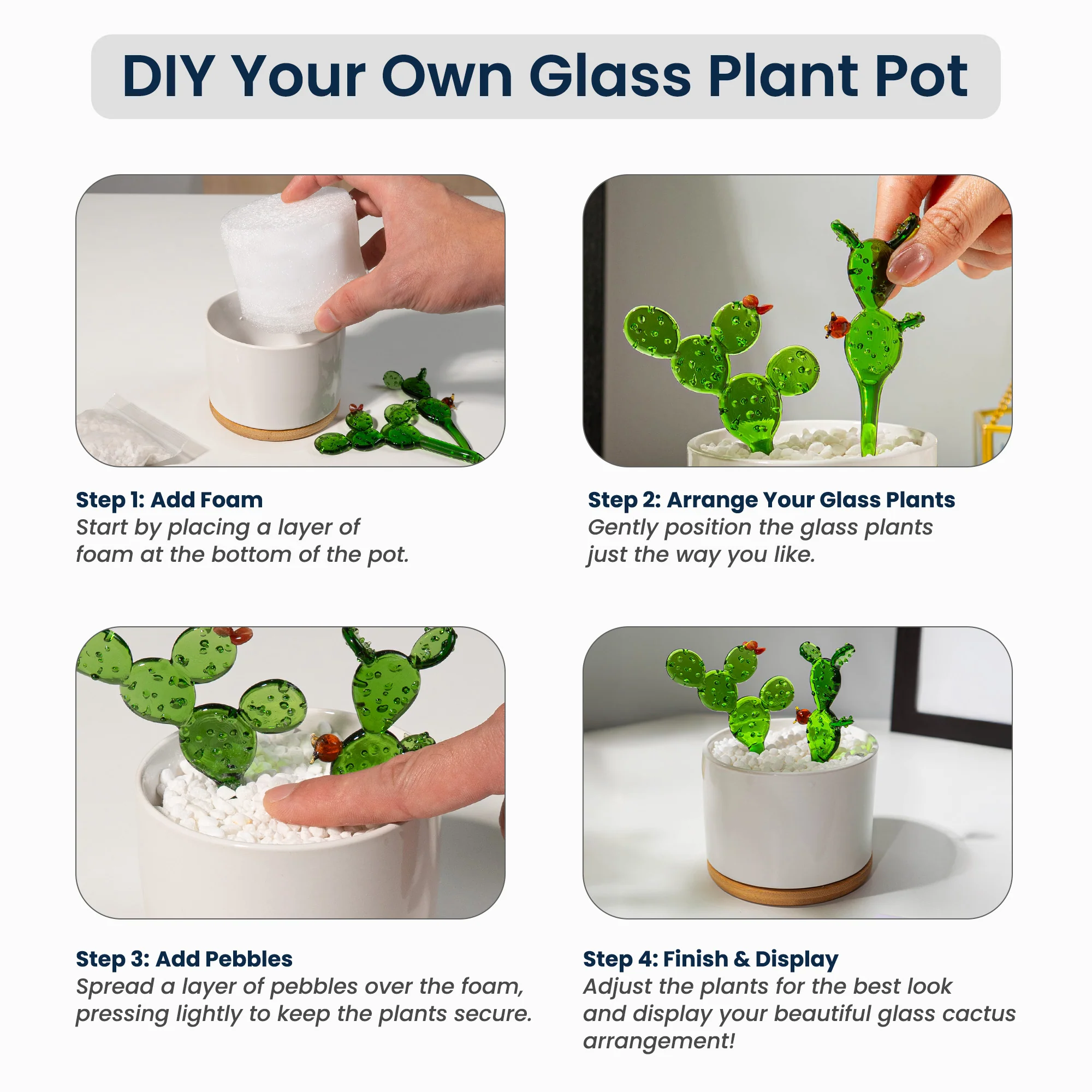 God Says I Am Name In Bible Verse - Personalized Plant Pot With Glass Succulents - Image 6