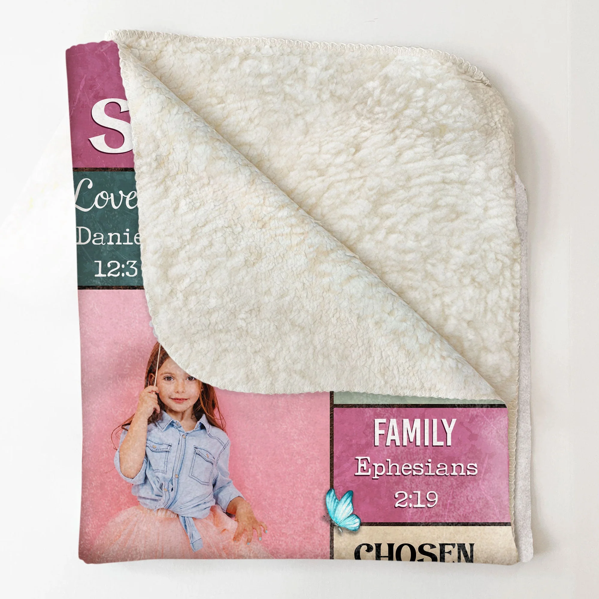God Says I Am - Personalized Baby Photo Blanket - Image 5