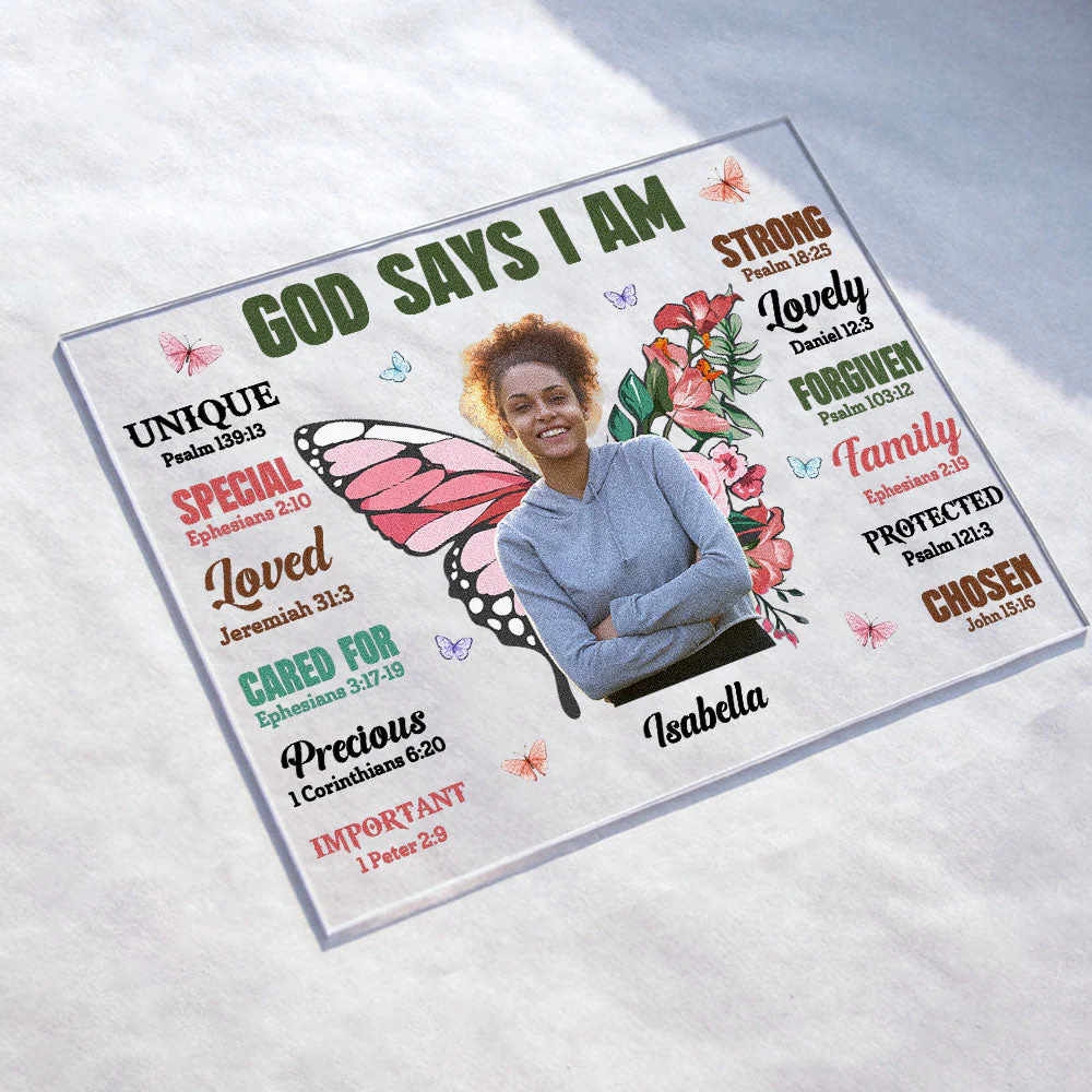 God Says I Am Special - Personalized Acrylic Plaque - Image 2