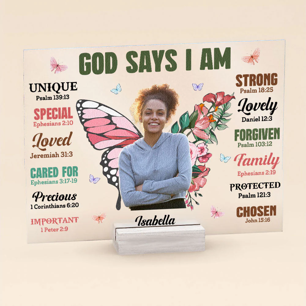 God Says I Am Special - Personalized Acrylic Plaque - Image 4