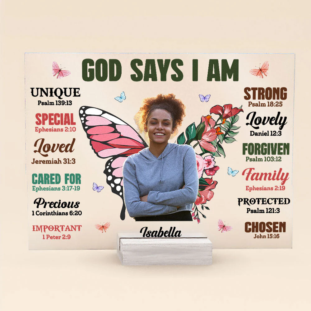 God Says I Am Special - Personalized Acrylic Plaque - Image 6