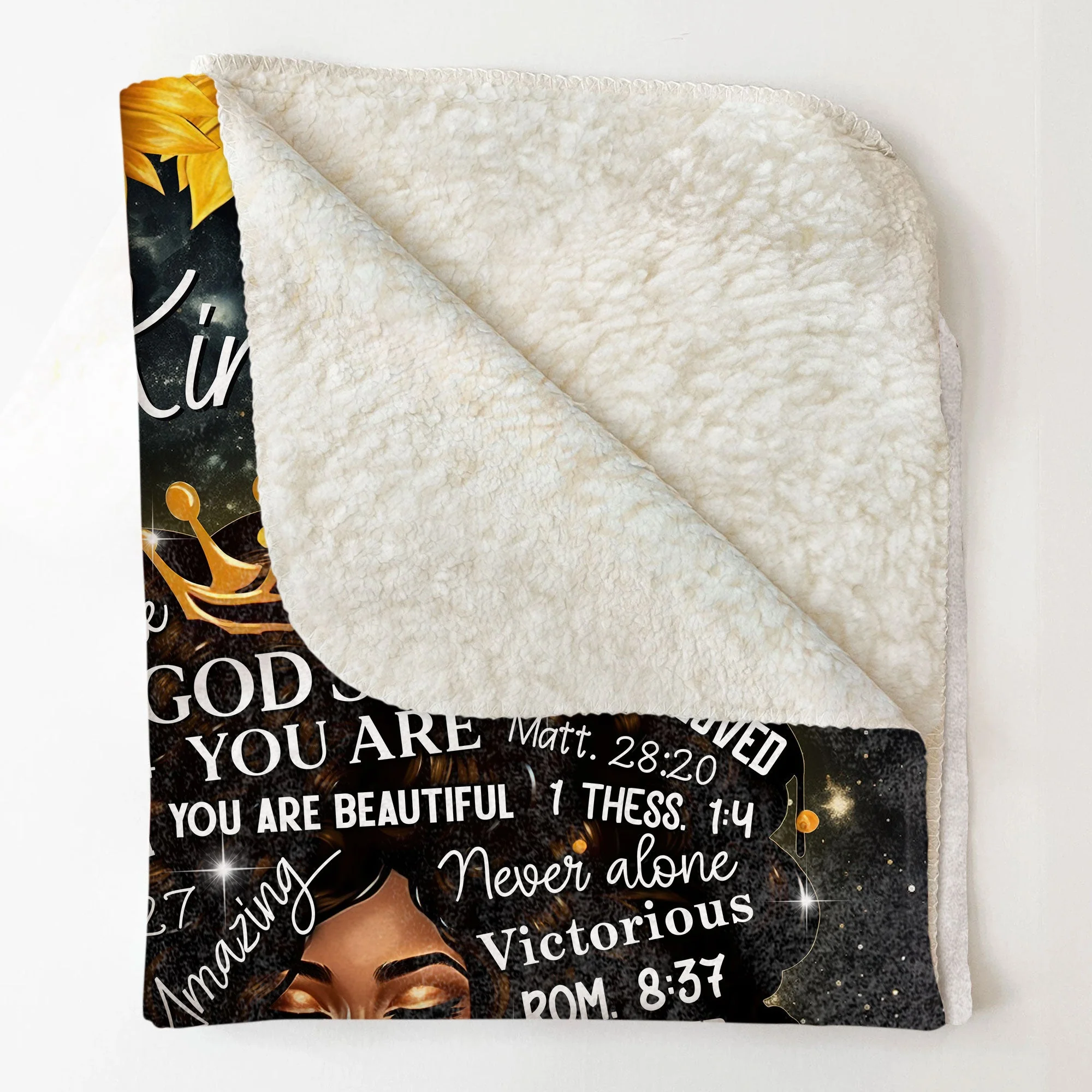 God Says You Are Beautiful - Personalized Blanket - Image 6