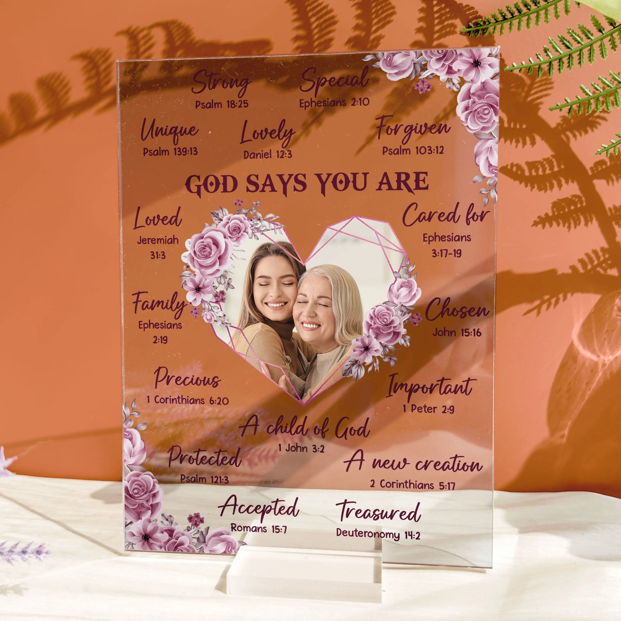 My Dear Daughter God Says You Are - Personalized Acrylic Photo Plaque - Image 4