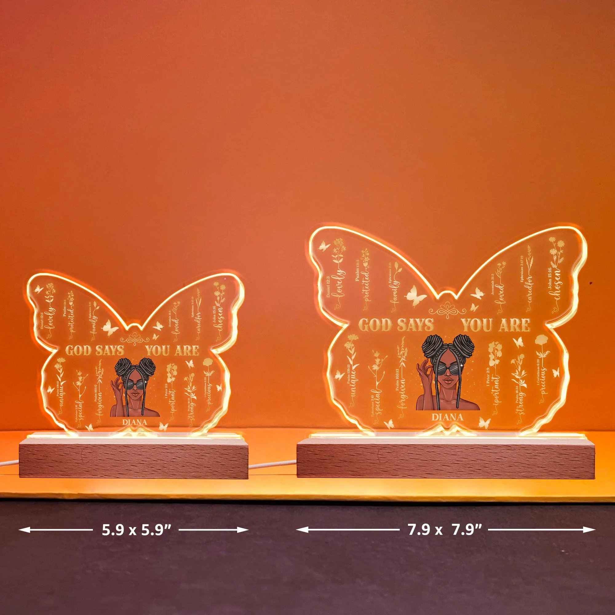 God Says You Are Strong - Personalized LED Light - Image 5