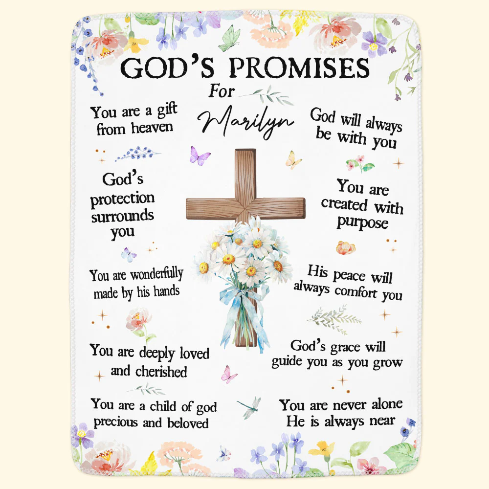 God's Promises - Personalized Blanket - Image 2