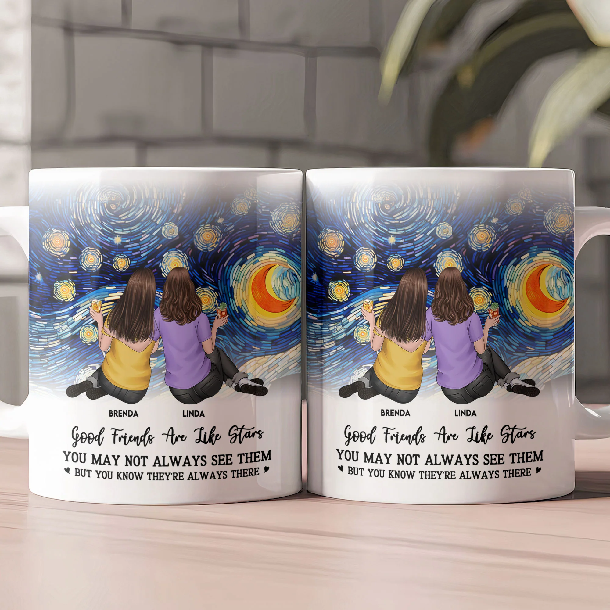 Good Friends Are Like Star - Personalized Mug - Image 2