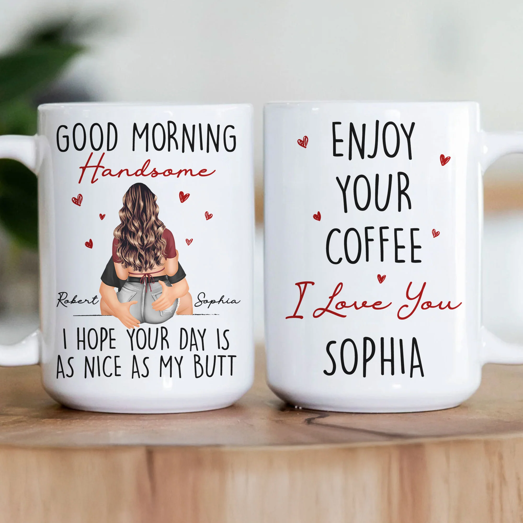 Good Morning Handsome - Funny Anniversary Gift, Valentine's Day Gifts For Him - Personalized Mug - Image 2