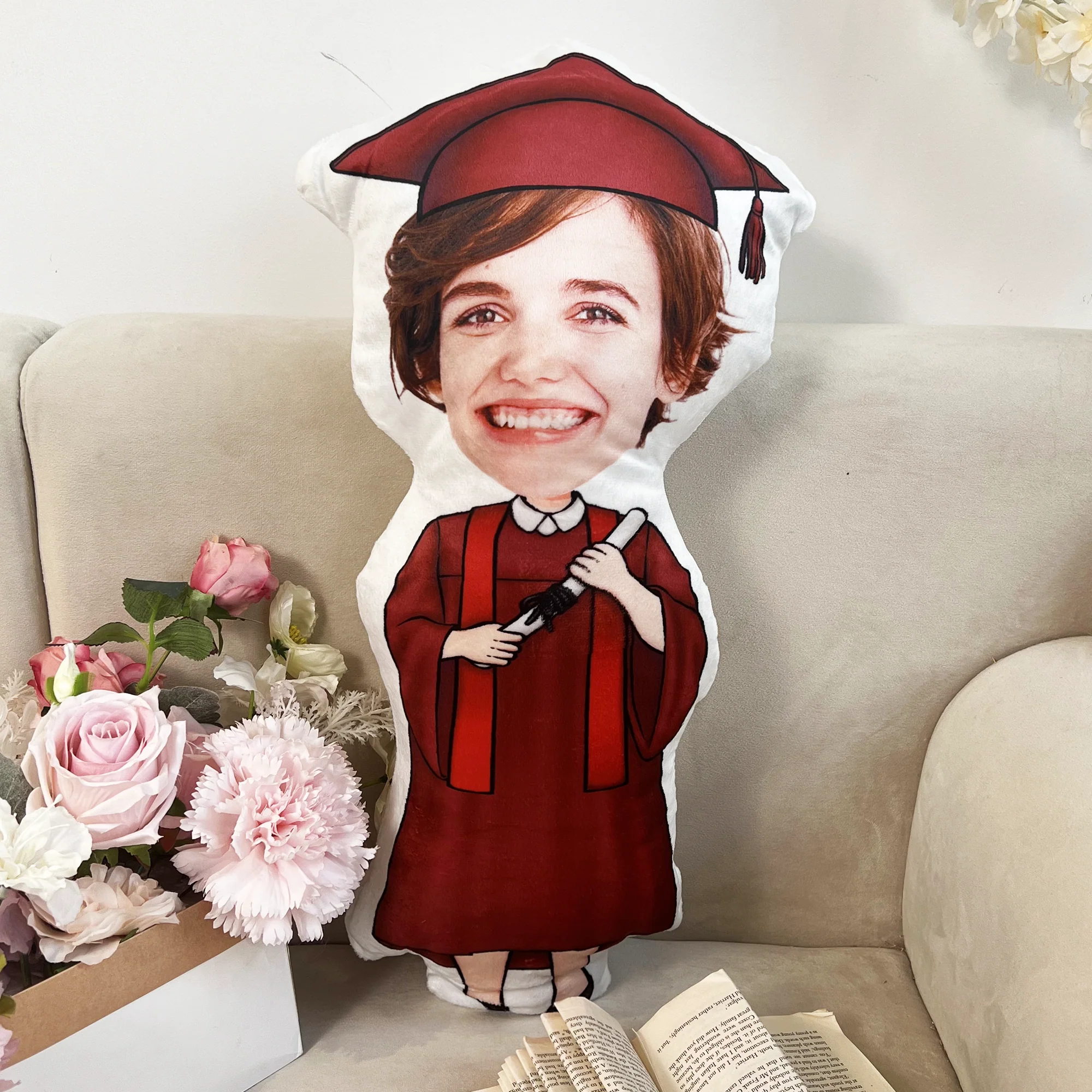 Graduation Custom Face - Personalized Photo Custom Shaped Pillow - Image 2
