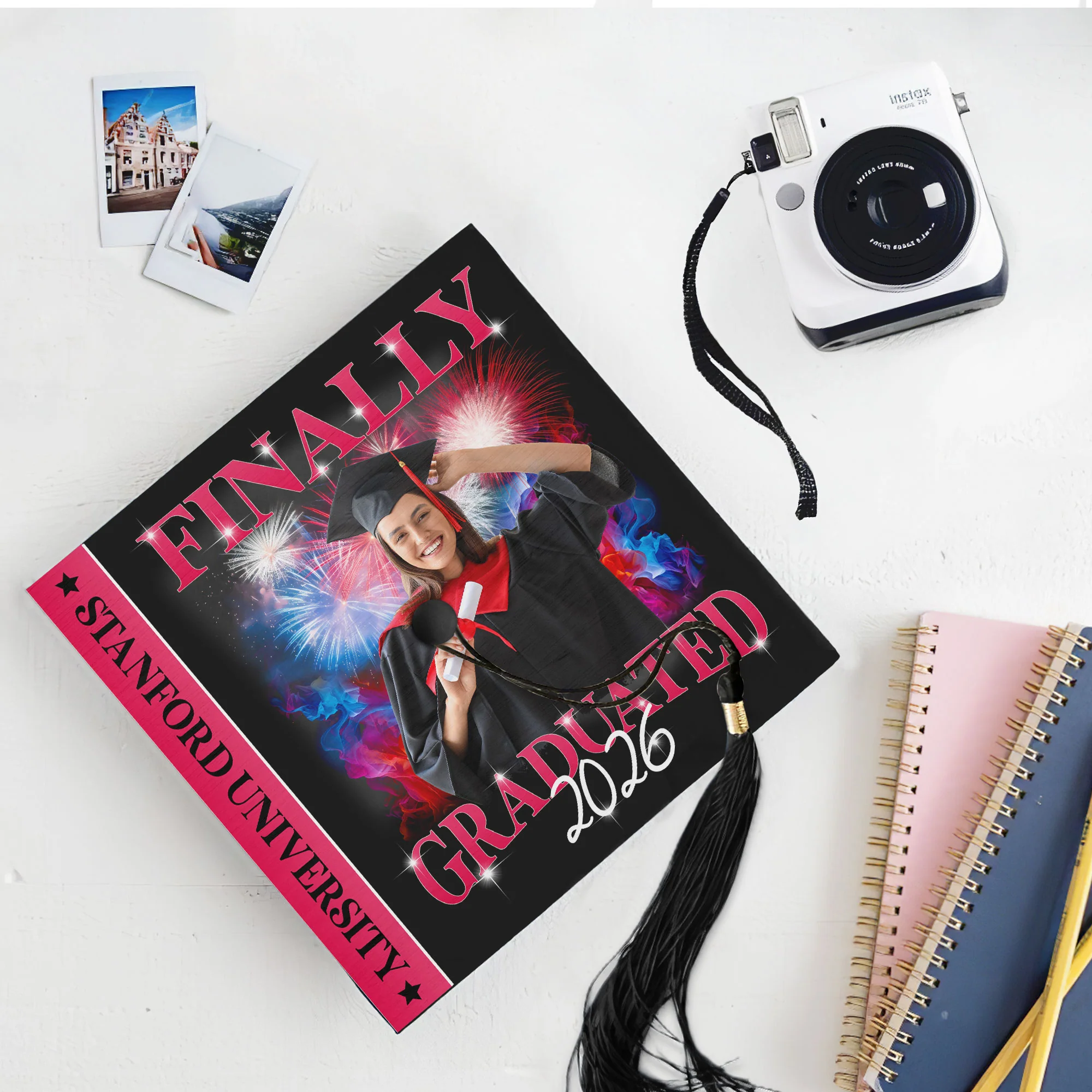 Graduation Custom Name And Photo - Personalized Photo Graduation Cap Topper - Image 4