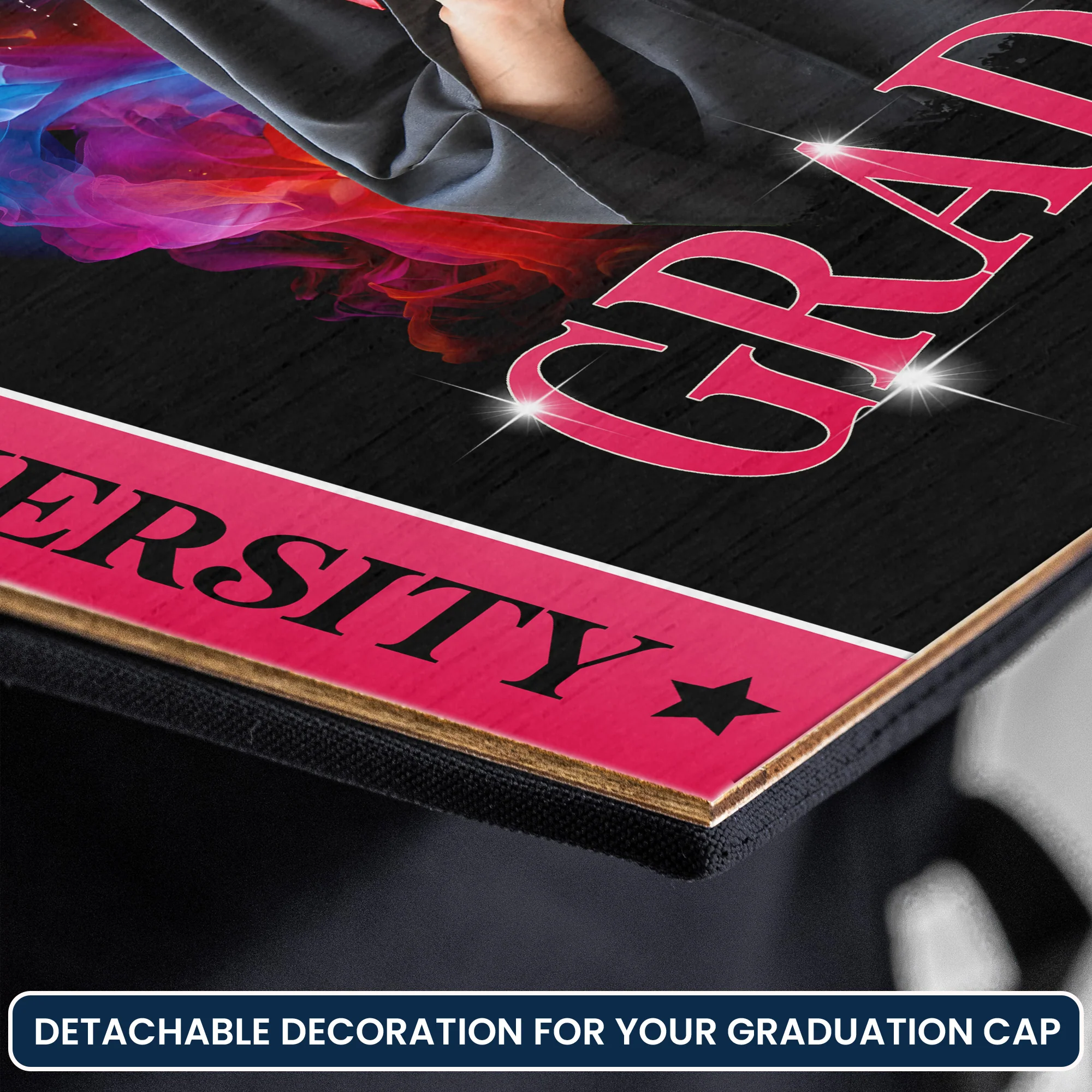 Graduation Custom Name And Photo - Personalized Photo Graduation Cap Topper - Image 5