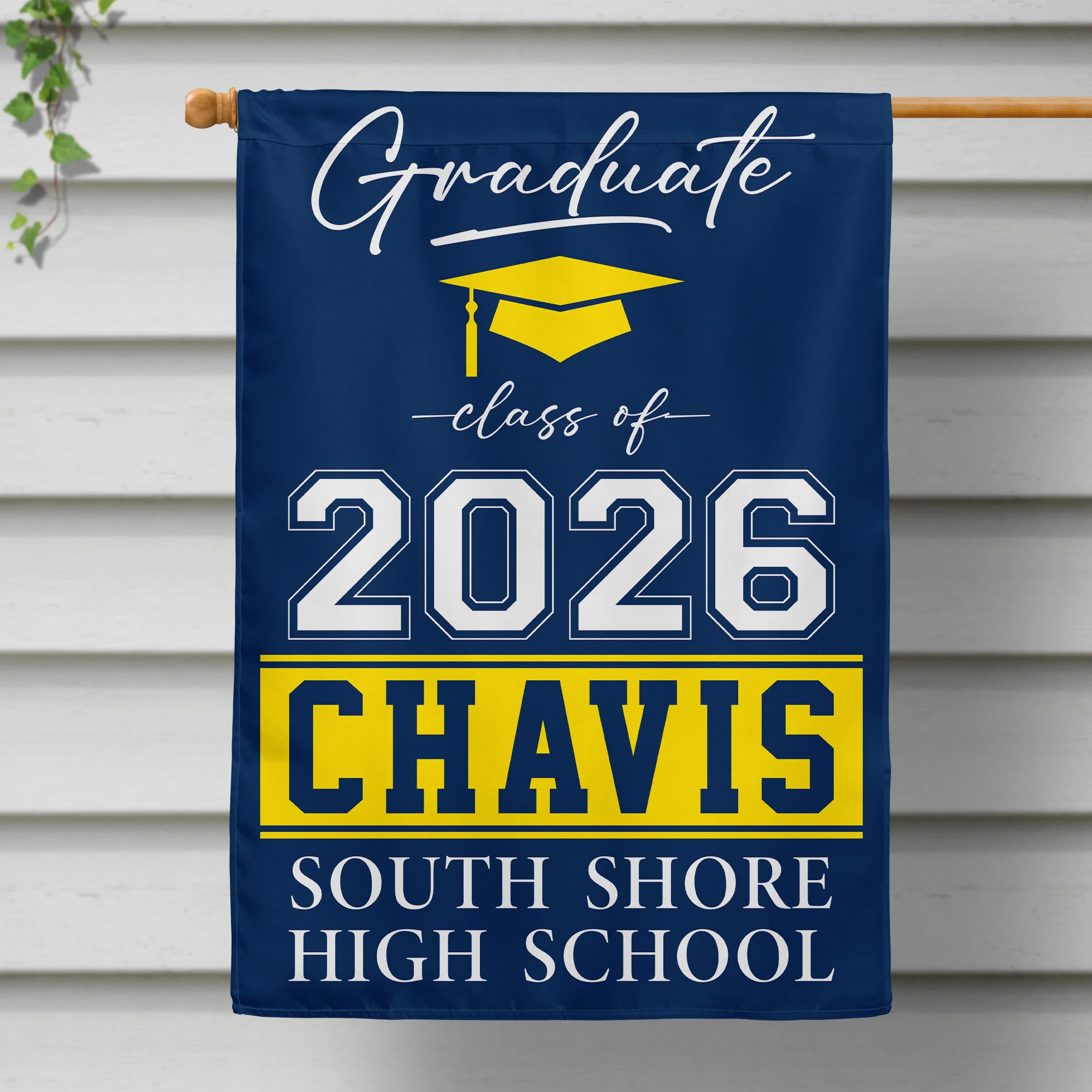 Graduation Decoration Custom Color - Personalized Flag - Image 4