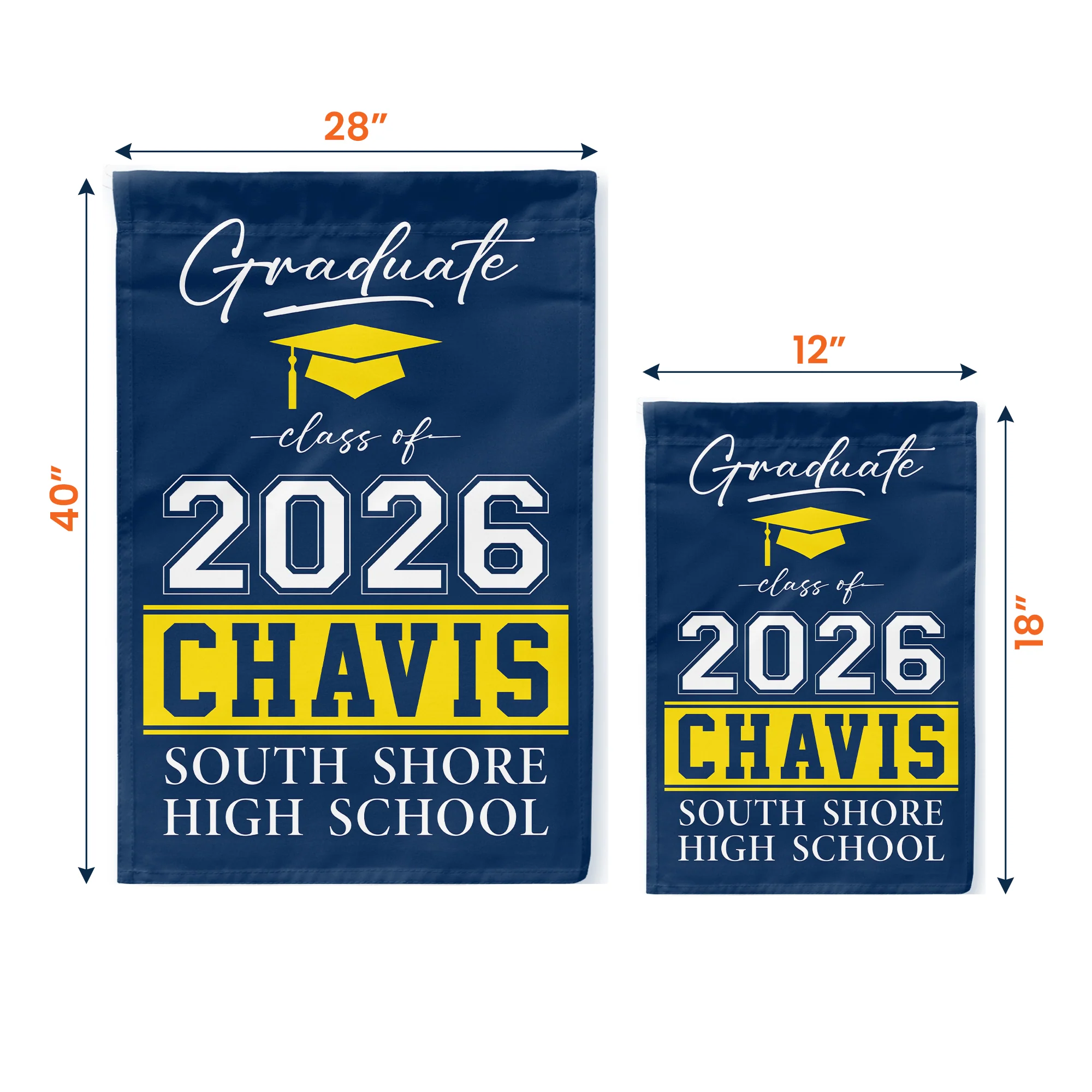 Graduation Decoration Custom Color - Personalized Flag - Image 6