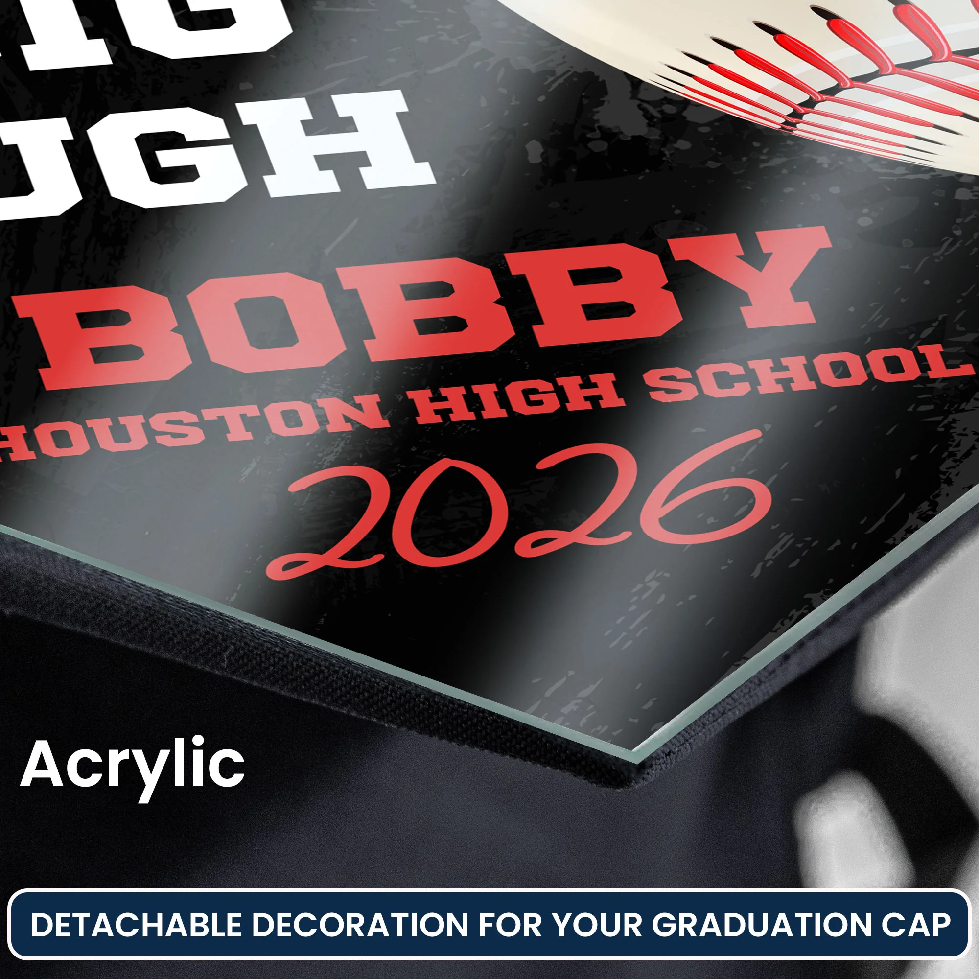 Graduation Gift If Your Dreams Don't Scare You - Personalized Graduation Cap Topper - Image 3
