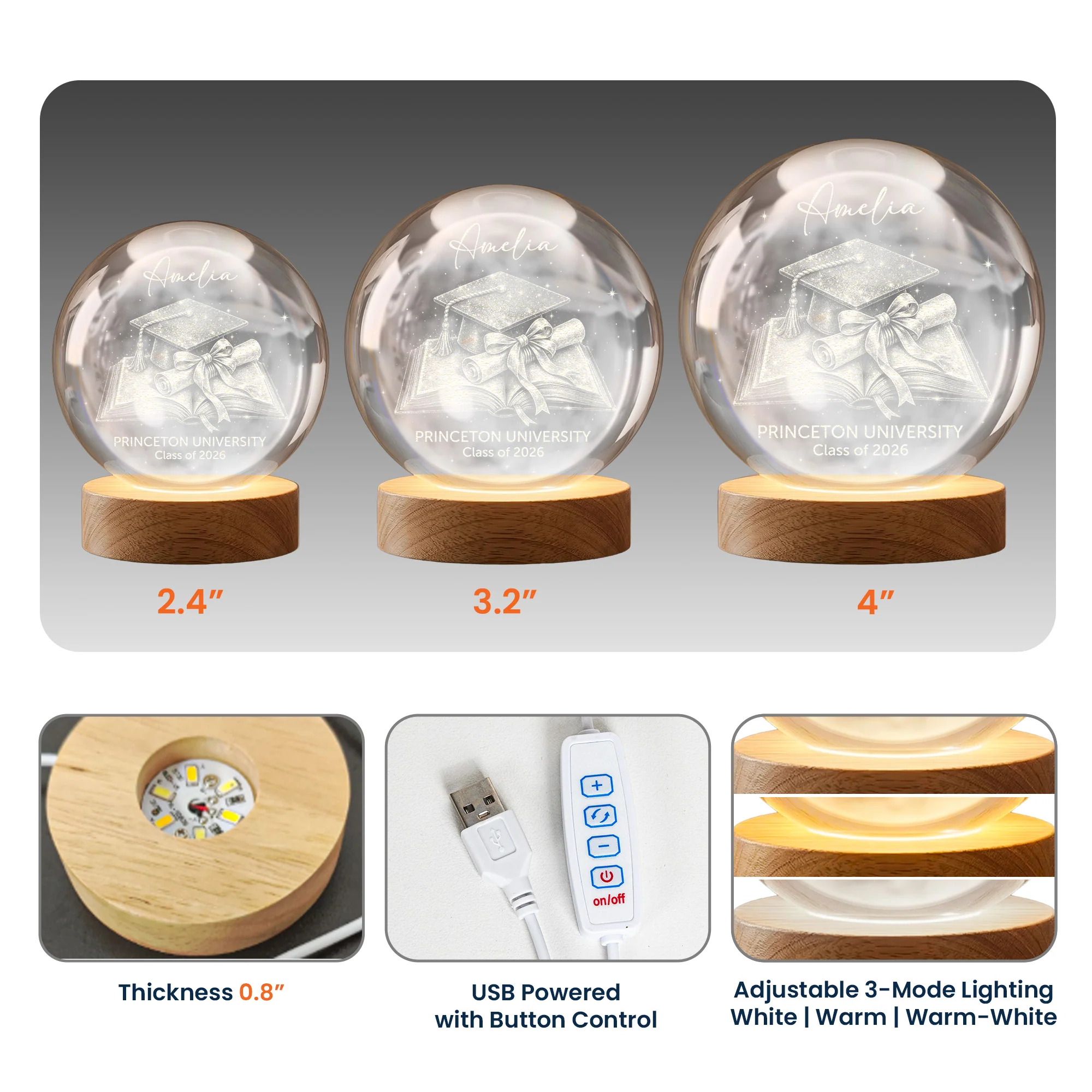 Graduation Keepsake - Personalized Night Light - Image 5