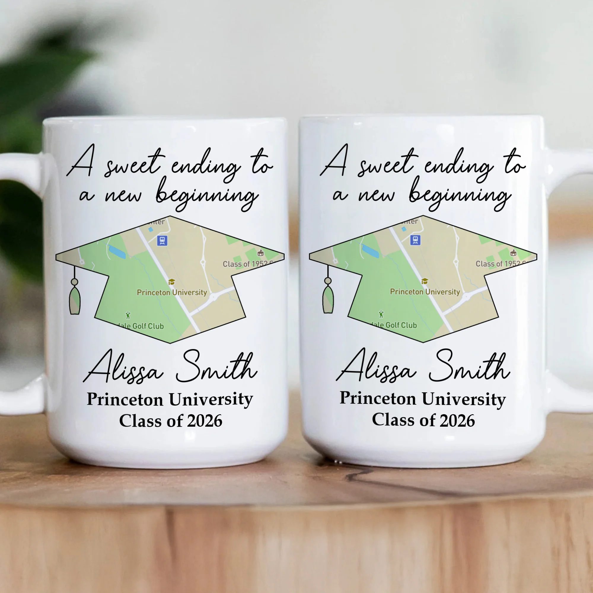 Graduation Location Map A New Beginning - Personalized Mug - Image 2