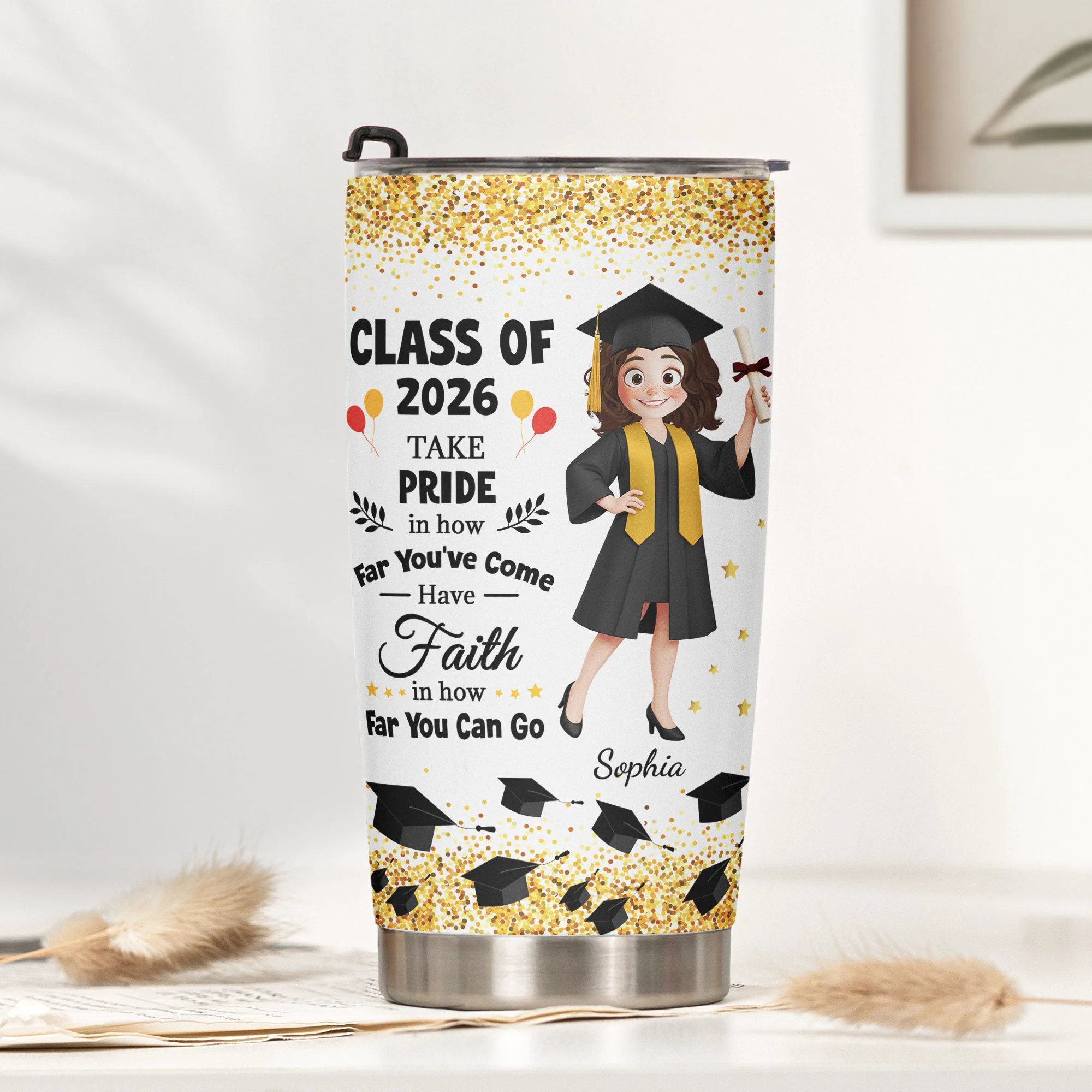 Graduation Nutrion Fact - Personalized Tumbler Cup - Image 2
