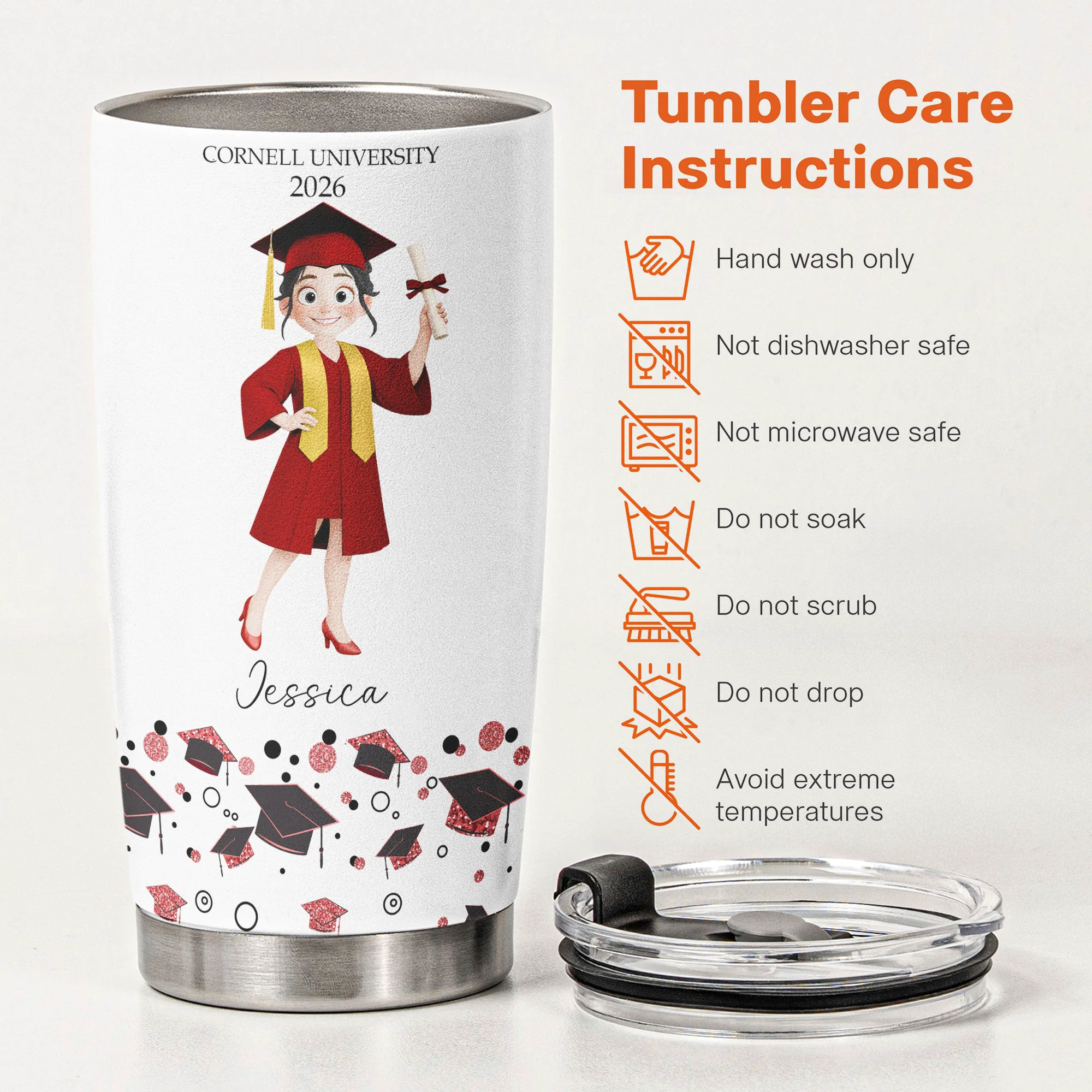 Graduation You Believed You Could So You Did - Personalized Tumbler Cup - Image 4