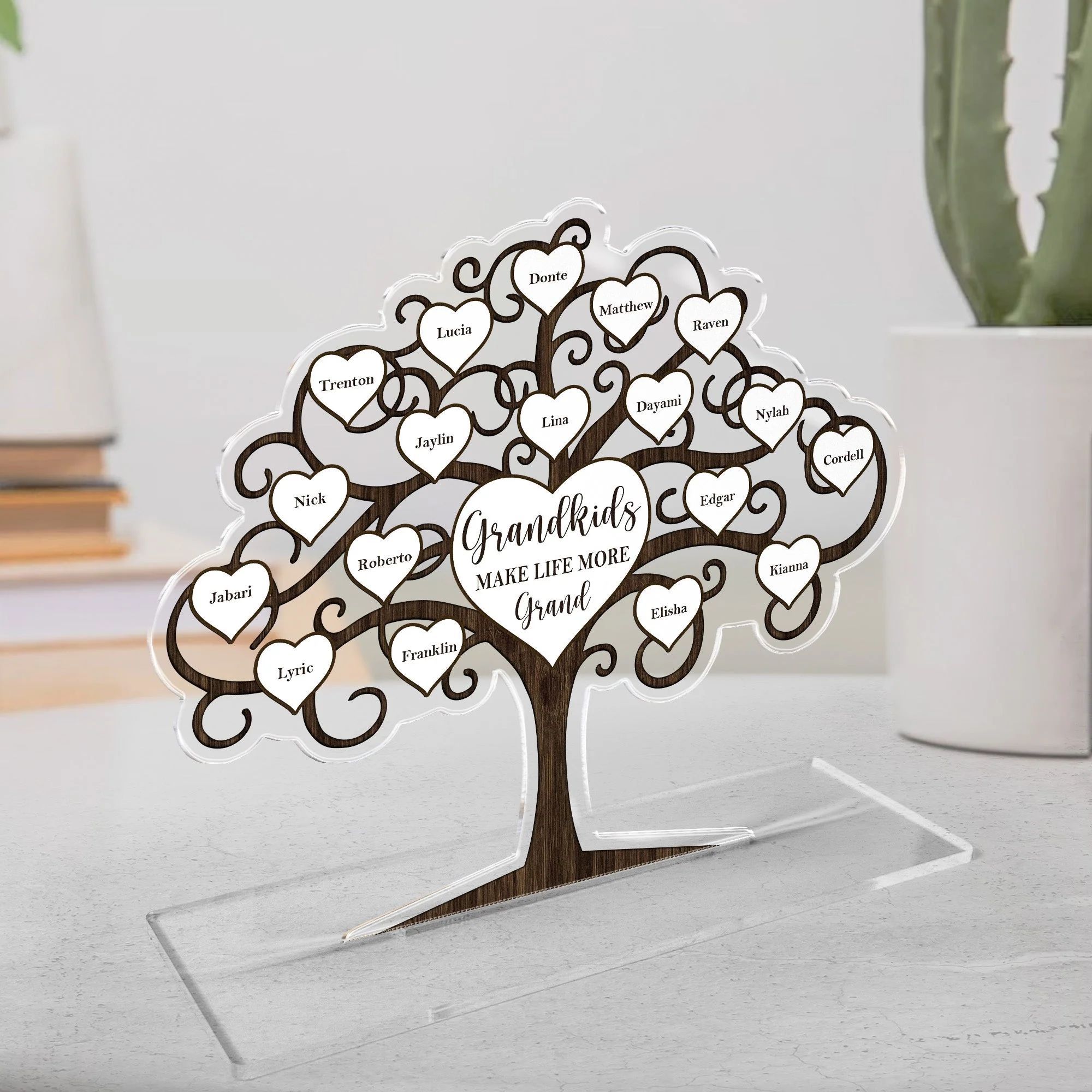 Grandkids Make Life More Grand - Personalized Acrylic Plaque - Image 2