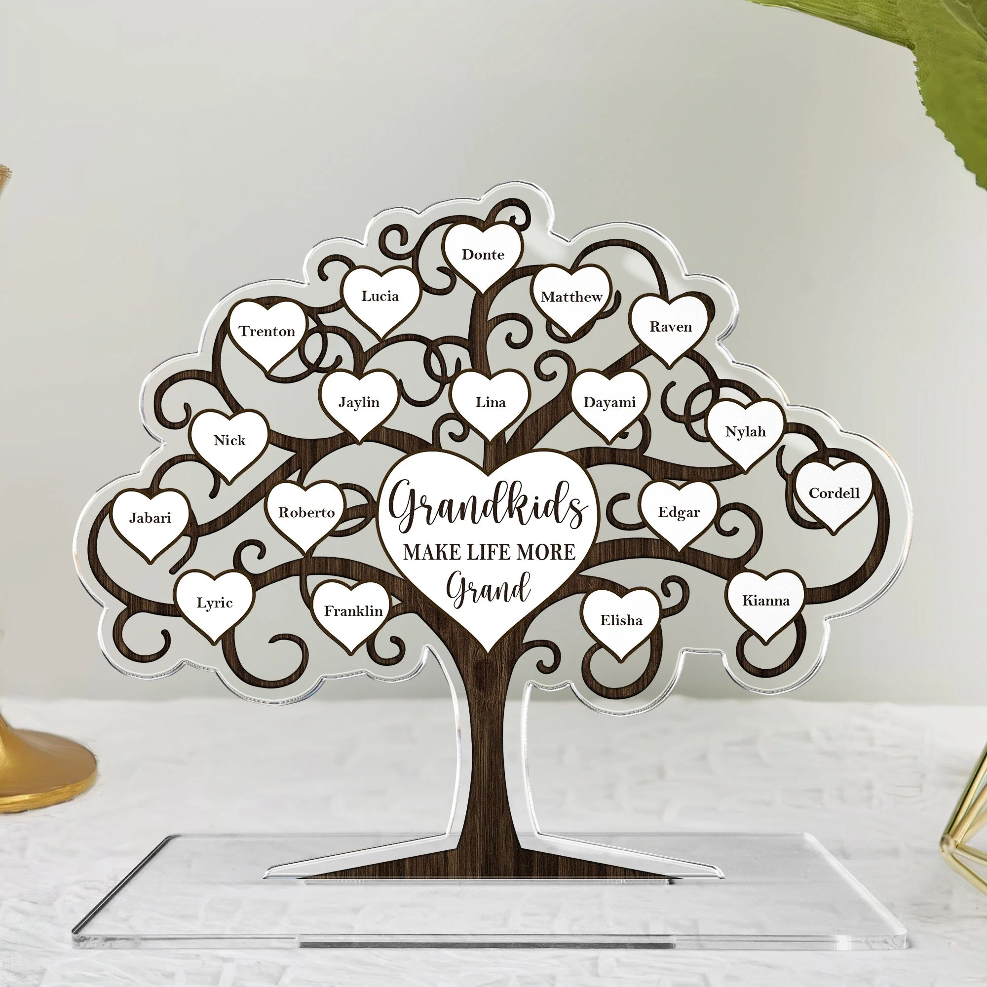 Grandkids Make Life More Grand - Personalized Acrylic Plaque - Image 3