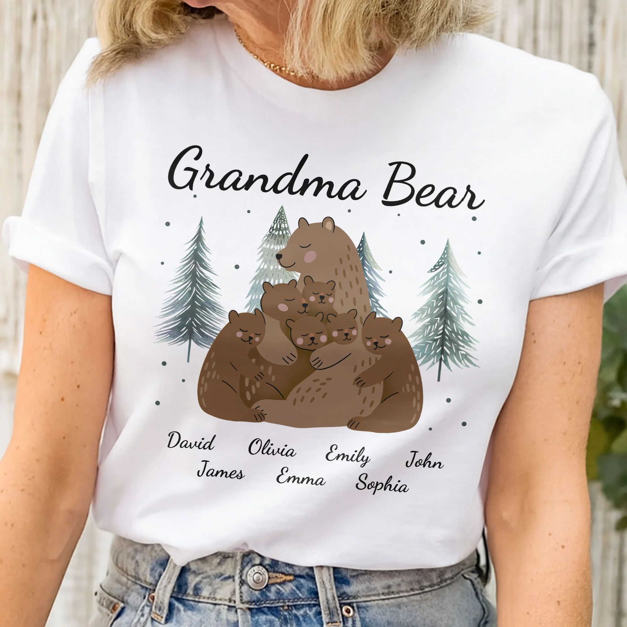 Grandma Bear Winter - Personalized Shirt - Image 2