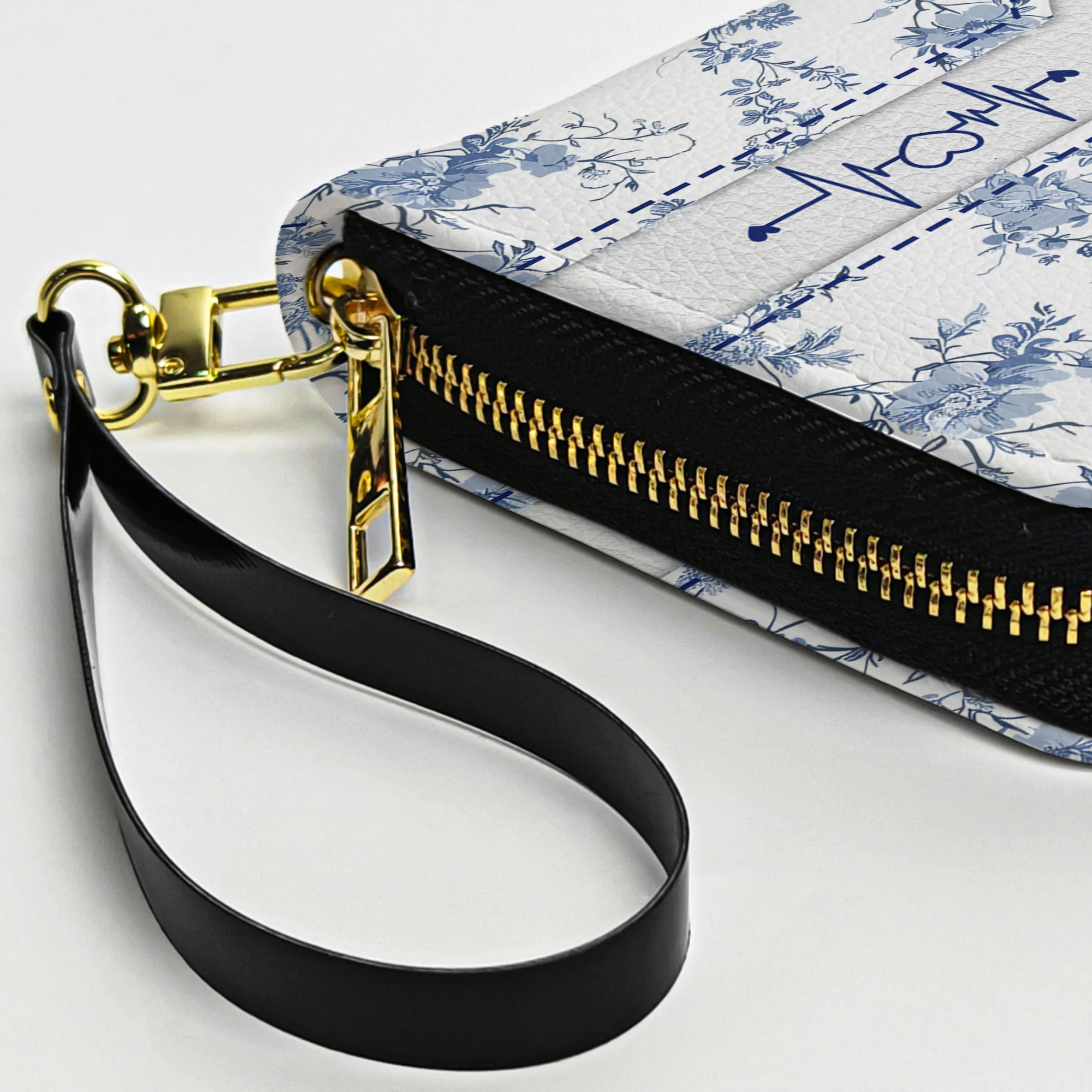 Grandma - Floral Version - Personalized Leather Long Wallet - Image 2