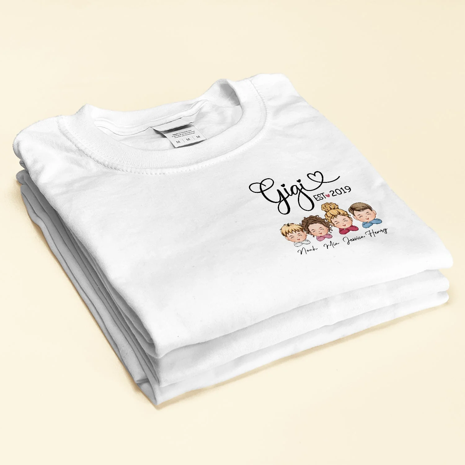 Grandma Gigi Mimi Nana Abuela EST Custom Title - Personalized Shirt - Image 2