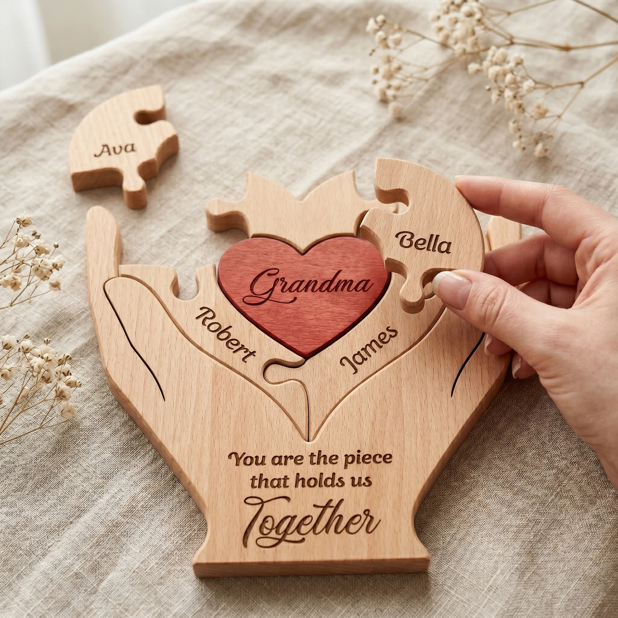 Grandma, Nana, Gigi You Are The Piece That Holds Us Together - Personalized Puzzle - Image 3