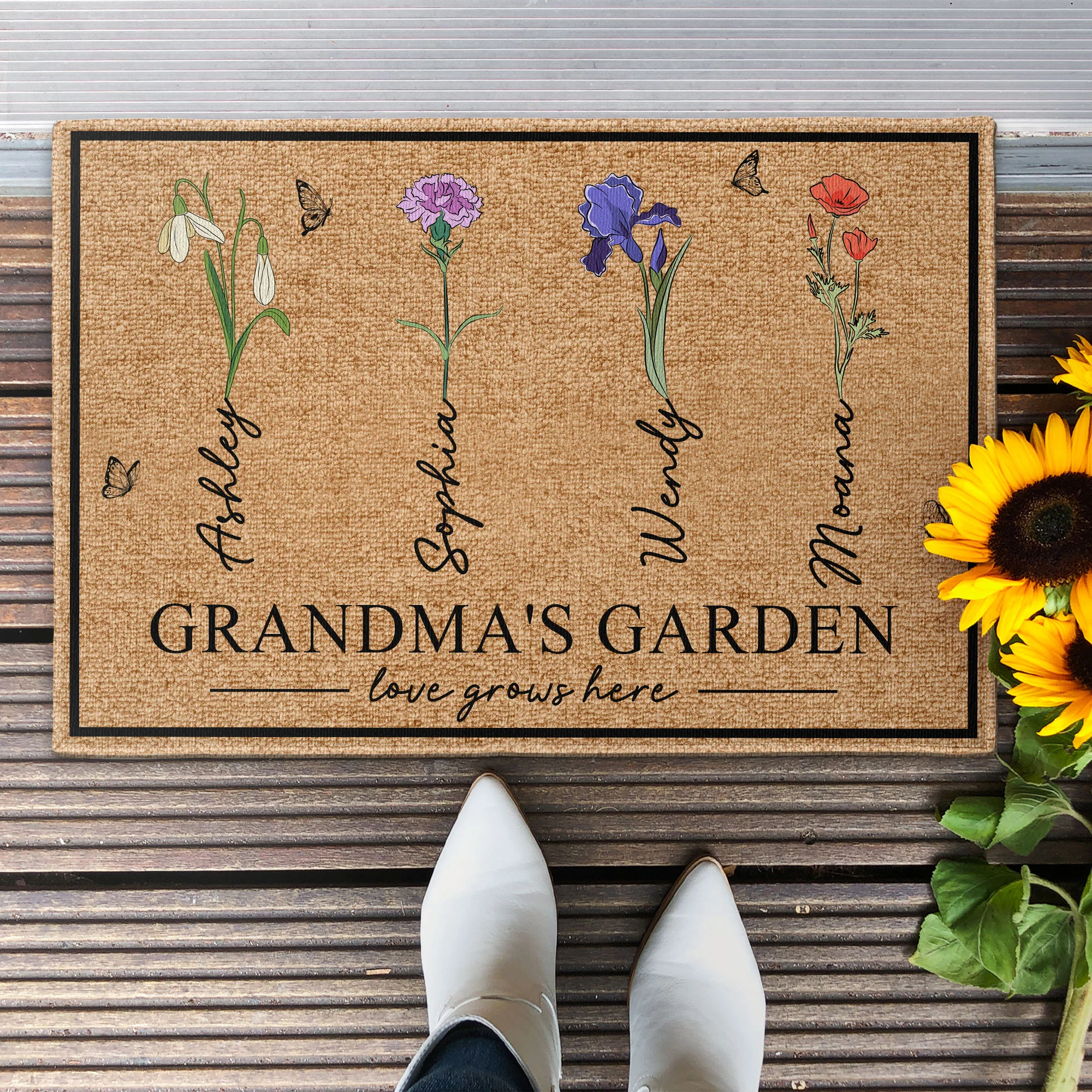 Grandma‘s Garden - Personalized Doormat - Image 4