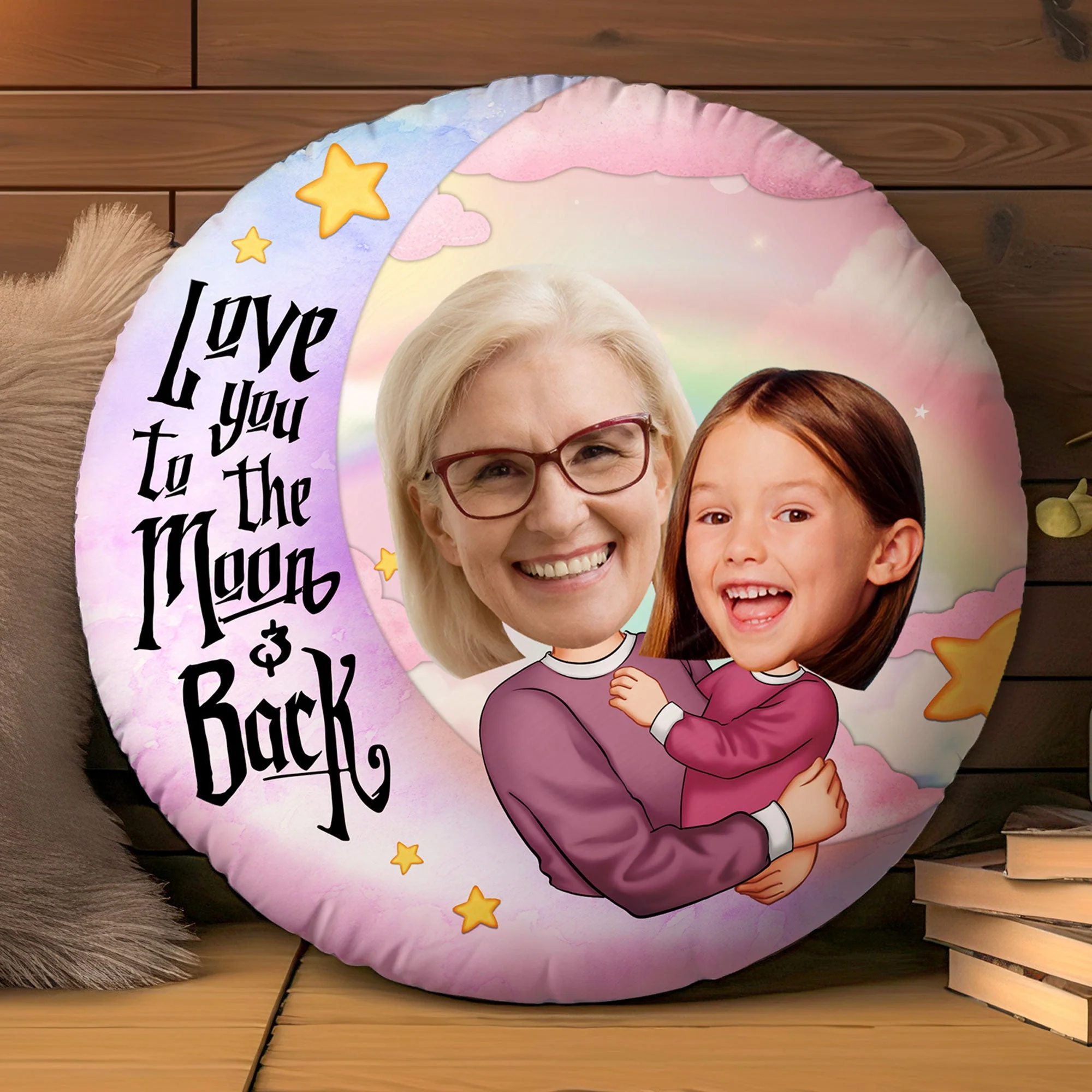Grandma With Grandchildren - Personalized Photo Pillow - Image 2