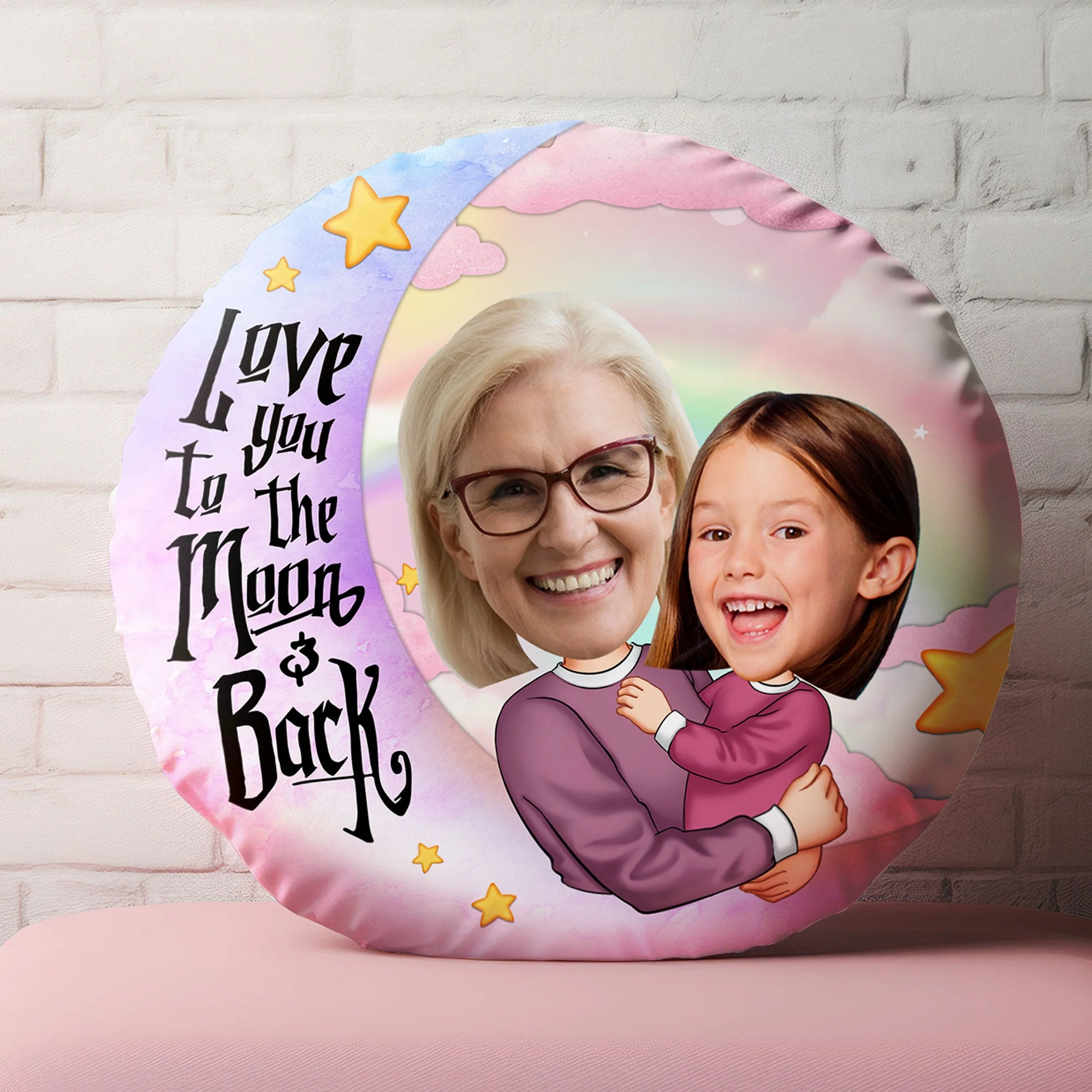 Grandma With Grandchildren - Personalized Photo Pillow - Image 5