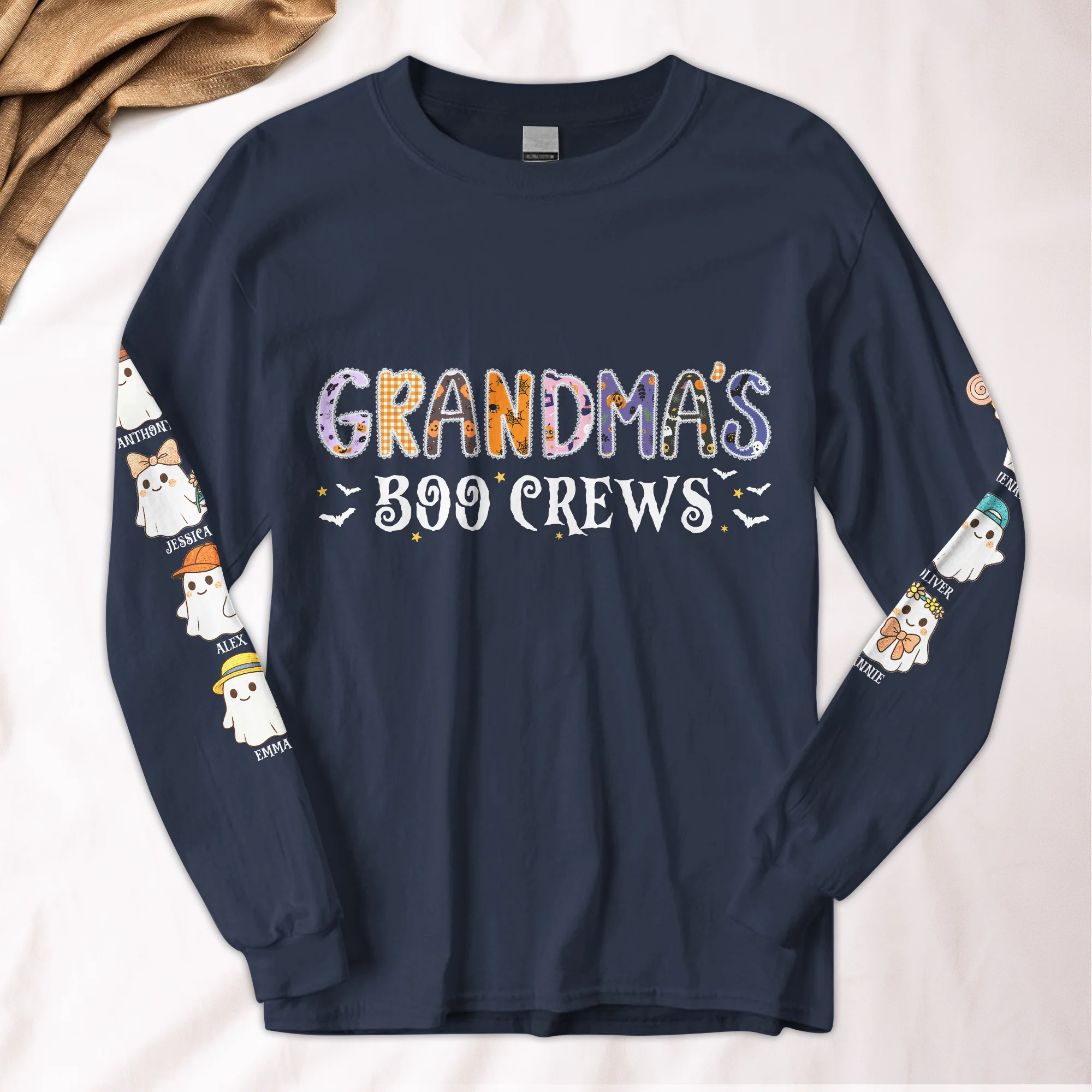 Grandma's Boo Crews - Custom Long Sleeve T-Shirt - Image 2