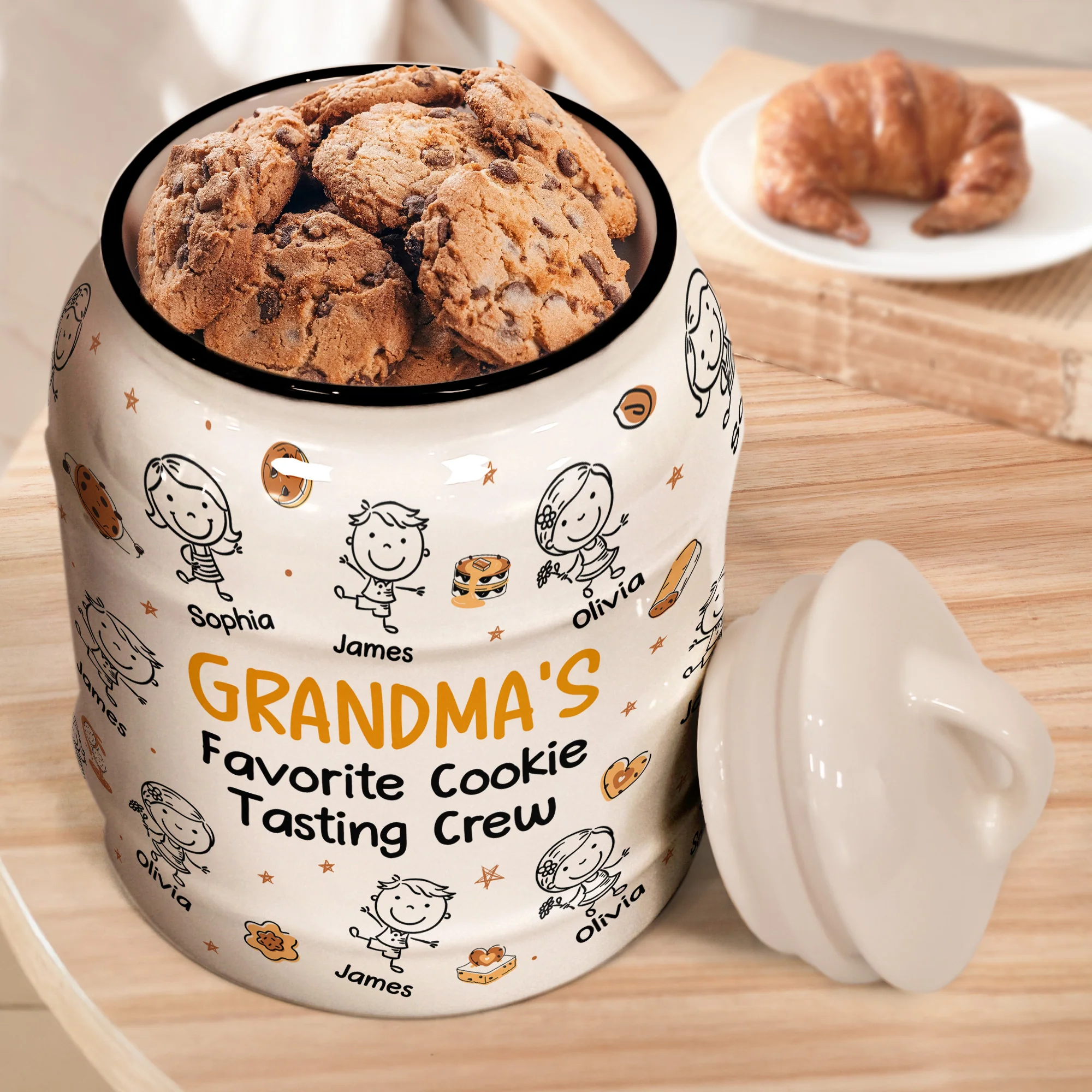 Grandma's Favorite Cookie Tasting Crew - Personalized Cookie Jar - Image 4