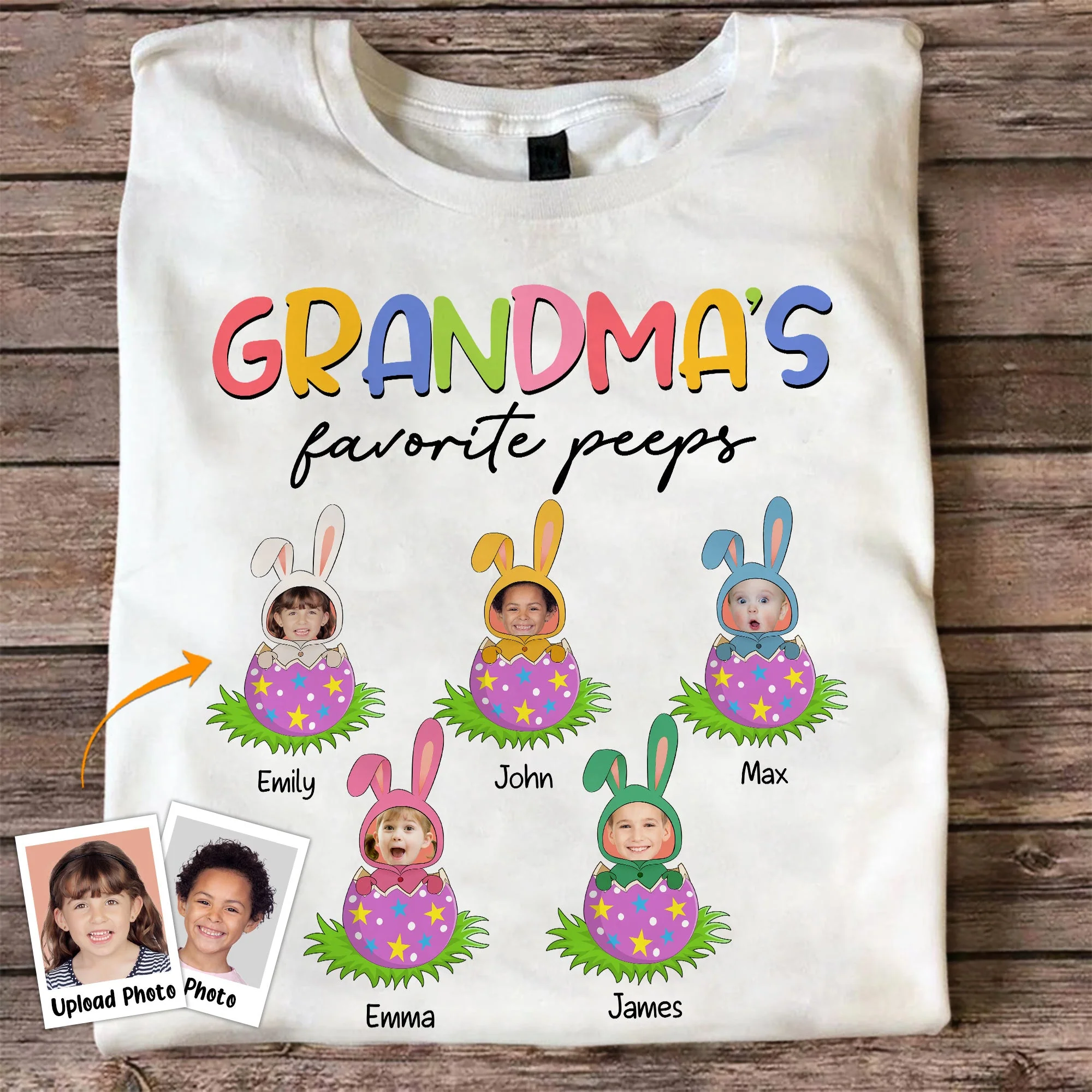 Grandma's Favorite Peeps - Personalized Photo Shirt