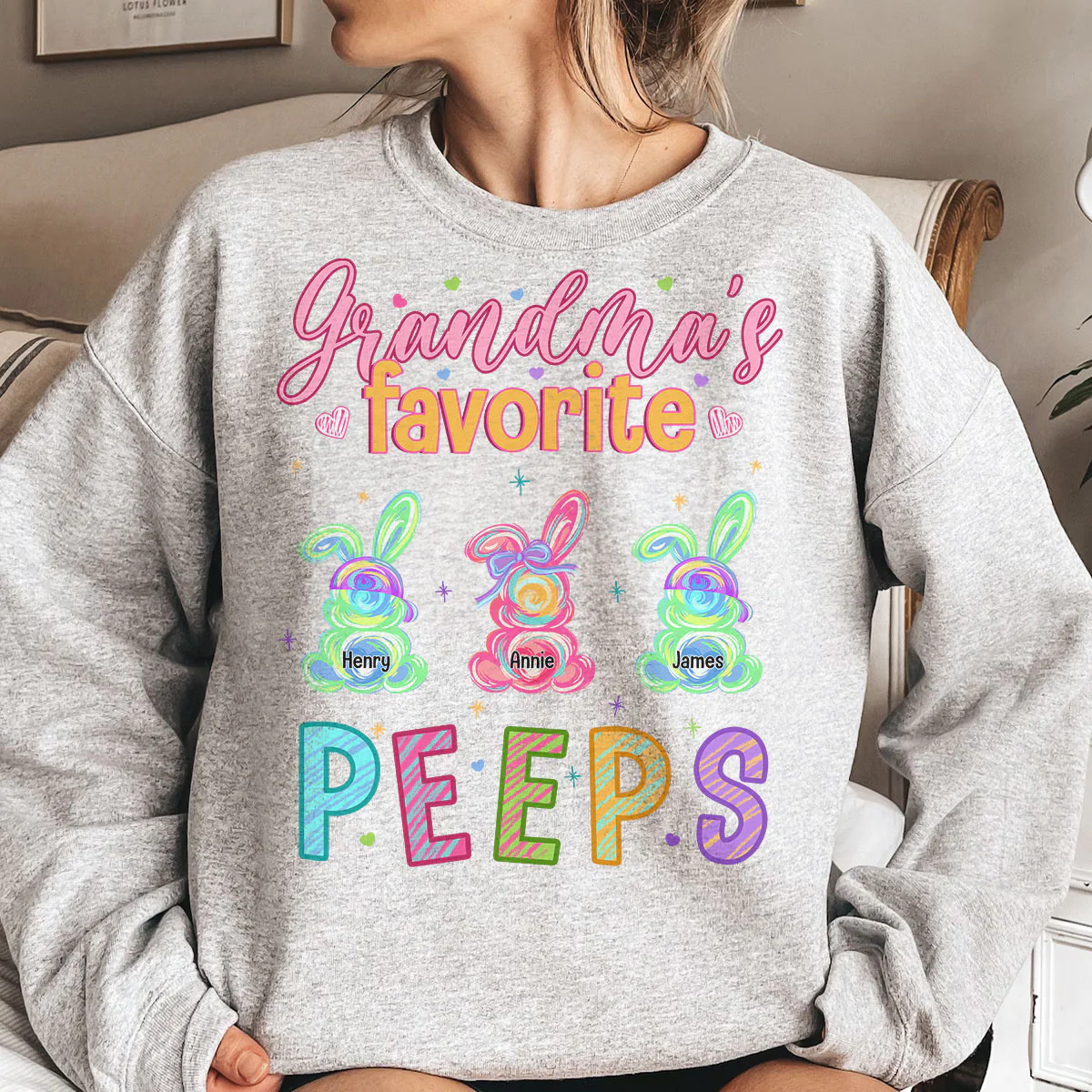 Grandma's Favorite Peeps - Personalized Shirt - Image 3