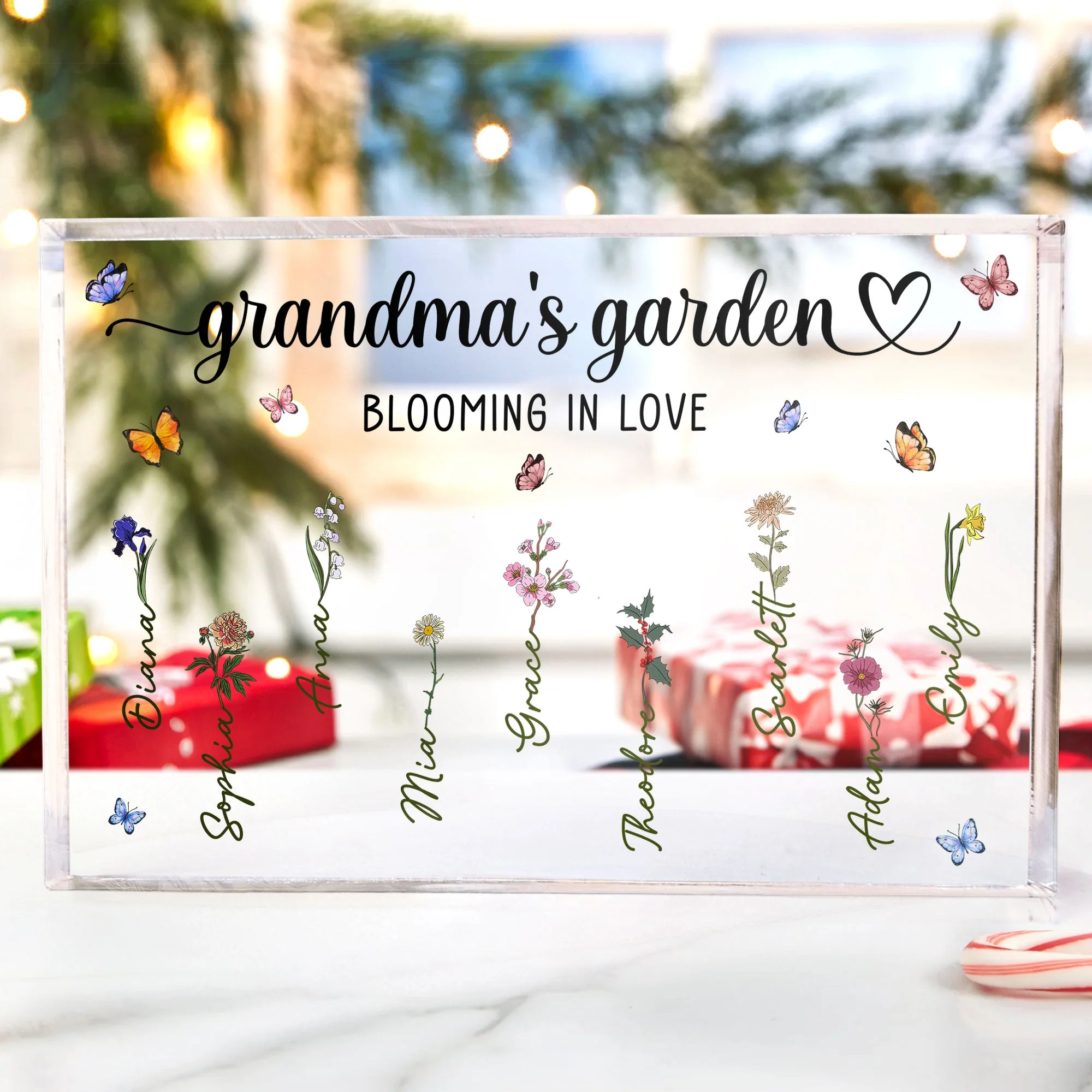 Grandma's Garden Blooming In Love - Personalized Acrylic Plaque - Image 3