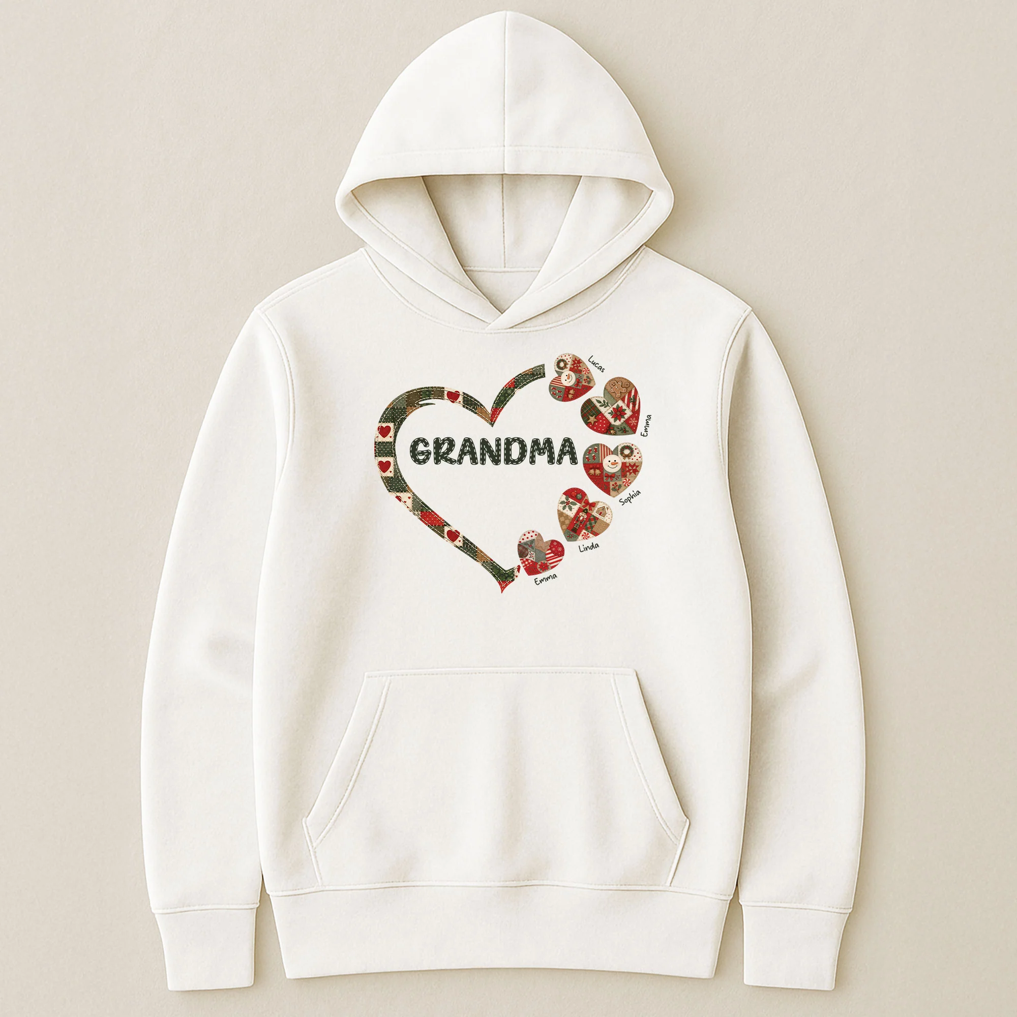 Grandma's Heart Patchwork Style - Personalized Shirt - Image 5