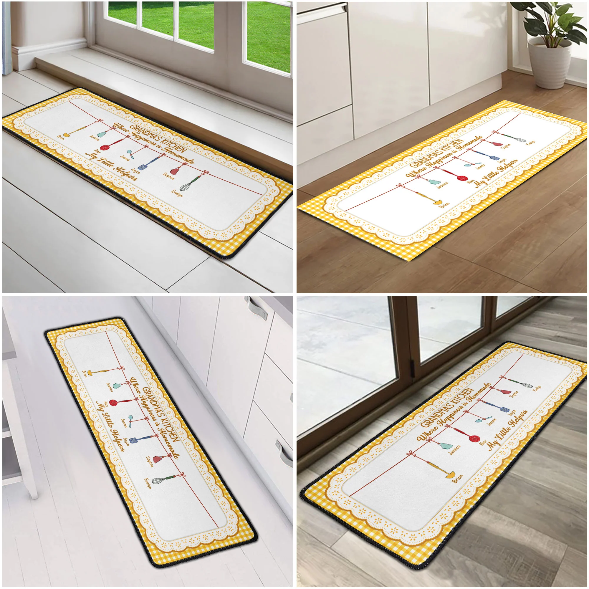 Grandma's Kitchen Where Happiness Is Homemade - Personalized Runner Rug - Image 5